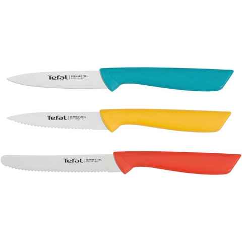 Tefal Messer-Set K273S3 Colorfood (Set, 3-tlg), Edelstahl, korrosionsbeständig, ergonomisch, sicher