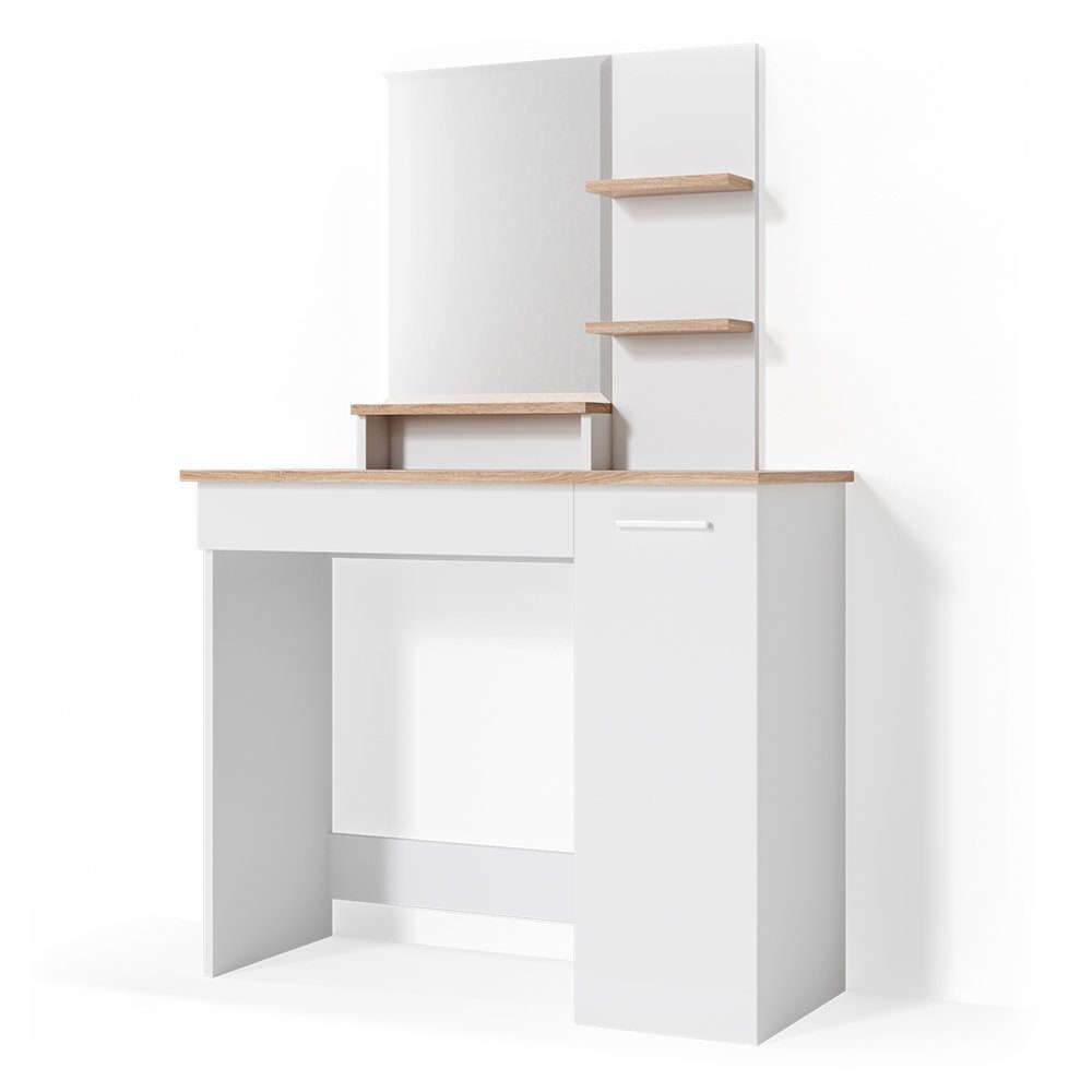 Vicco Schminktisch Julia, Weiß/Sonoma, 90 cm günstig online kaufen