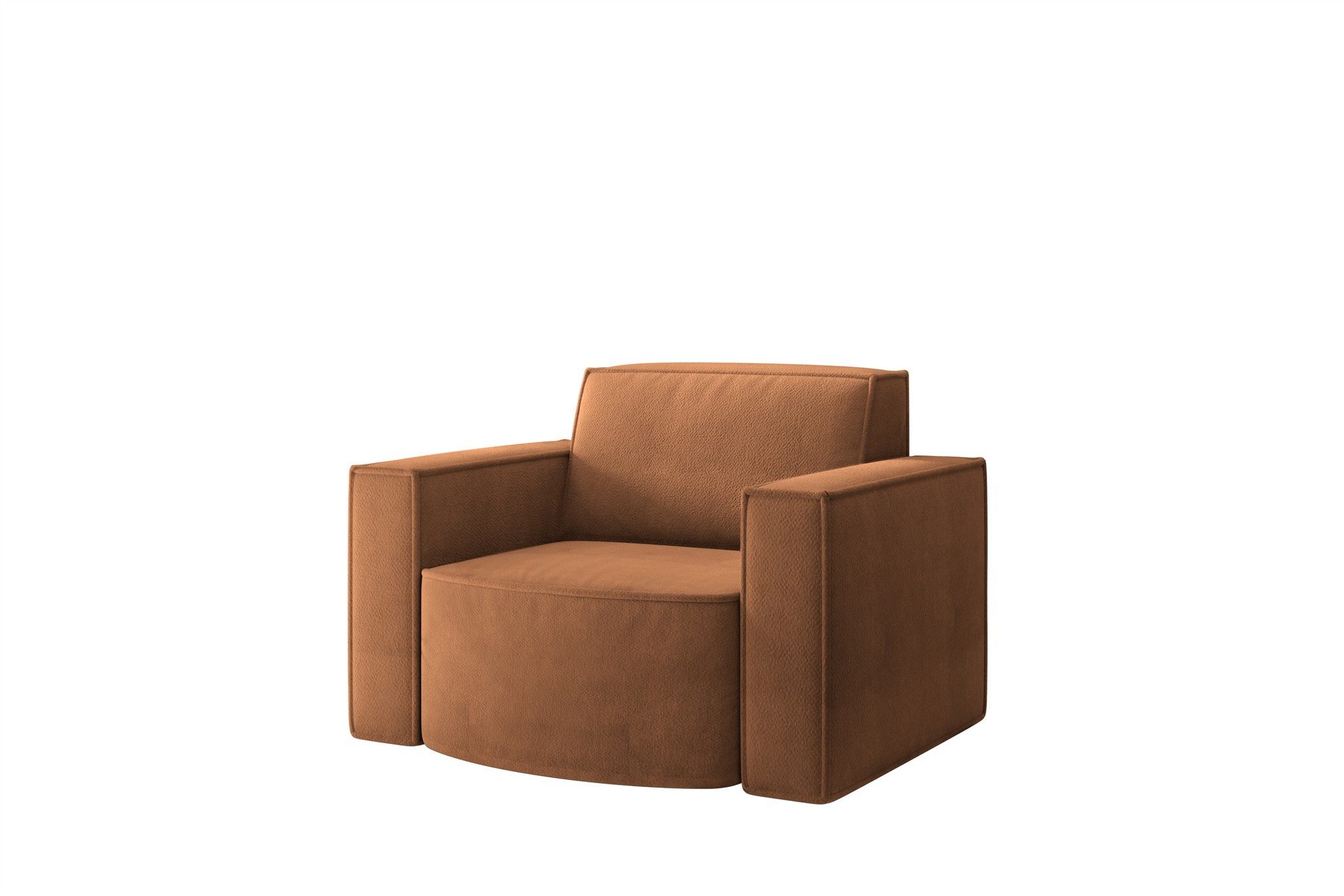 Fun Möbel Sessel Designersessel PALMA in Stoff Noel und Scala (erhältlich auch als Sofa Set 2-teilig (Ecksofa PALMA XS + Sessel), Rundumbezug