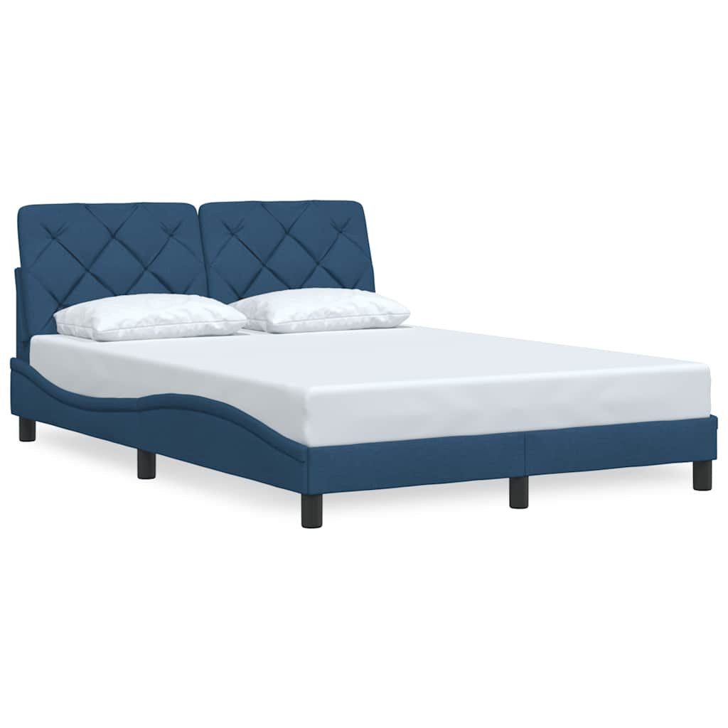 vidaXL Bett Bettgestell ohne Matratze Blau günstig online kaufen