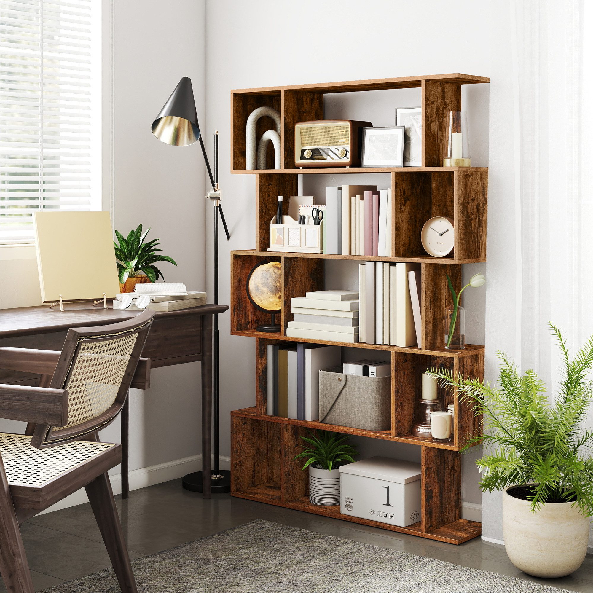 VASAGLE Bücherregal, 5 stöckiges, Lagerregal, Aufbewahrungsregal, günstig online kaufen