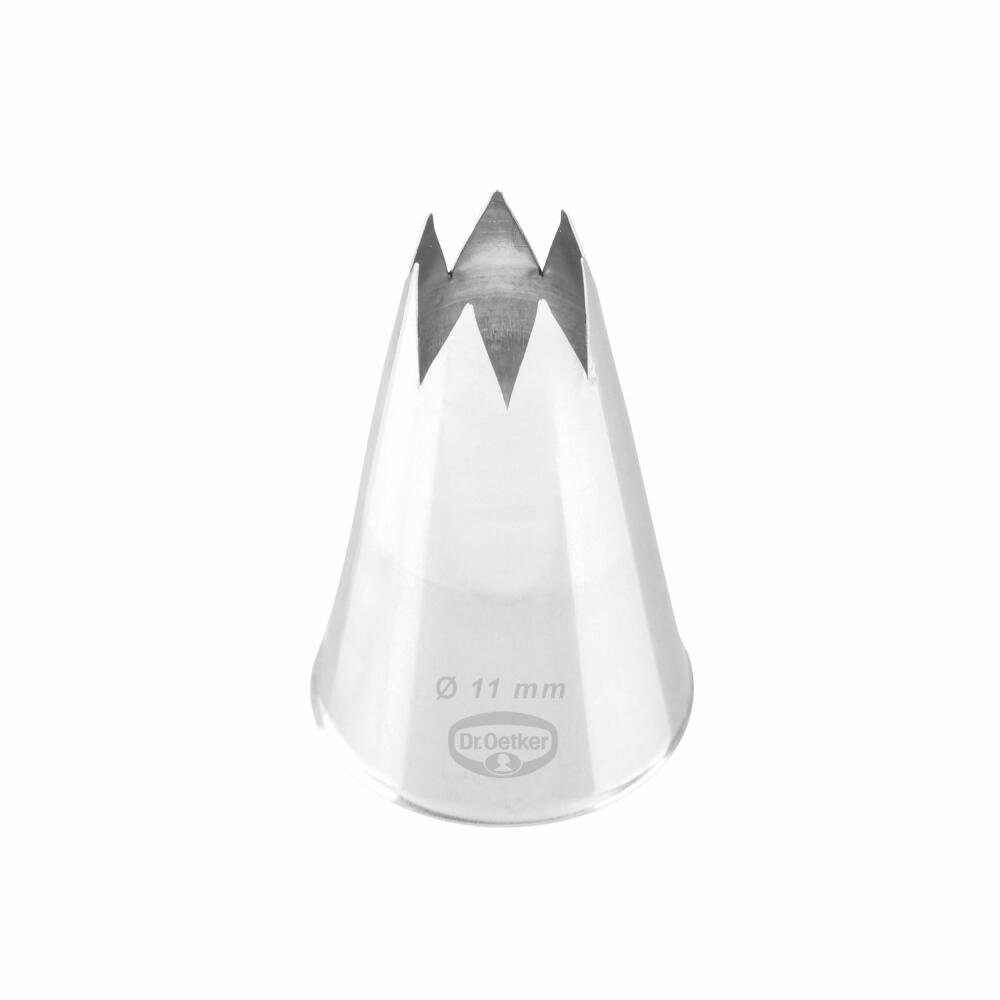 Dr. Oetker Küchenhelfer Spritztüllen Nozzles Manufactory, 11 mm, Edelstahl