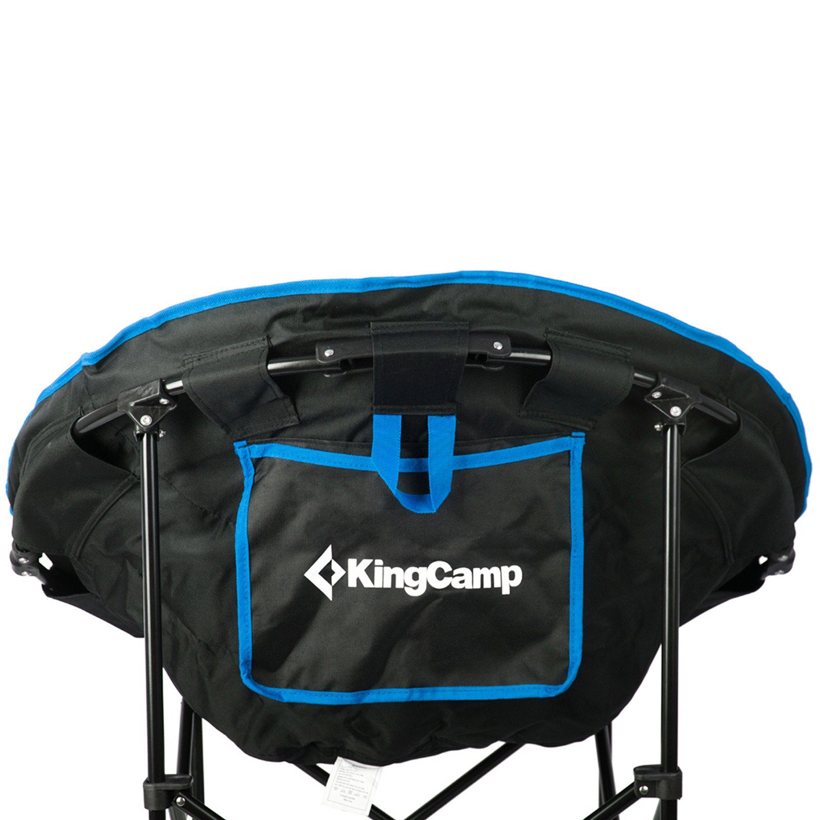 KingCamp Campingstuhl L Black/Royal Camping 120 Outdoor Blue Klapp Stuhl, Sessel kg Falt Garten Angel MoonChair