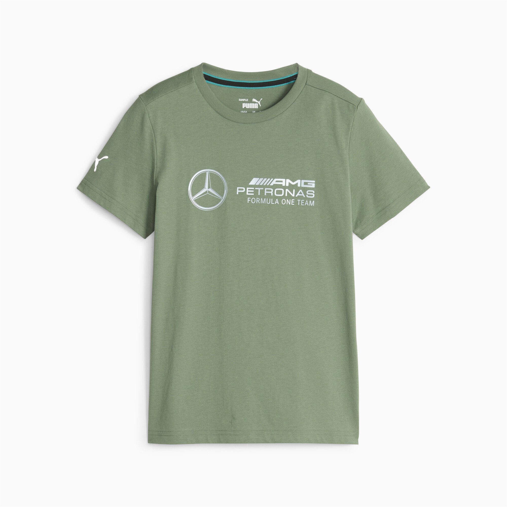 PUMA T-Shirt Mercedes-AMG Petronas Motorsport-Logo T-Shirt Jugendliche Eucalyptus Green