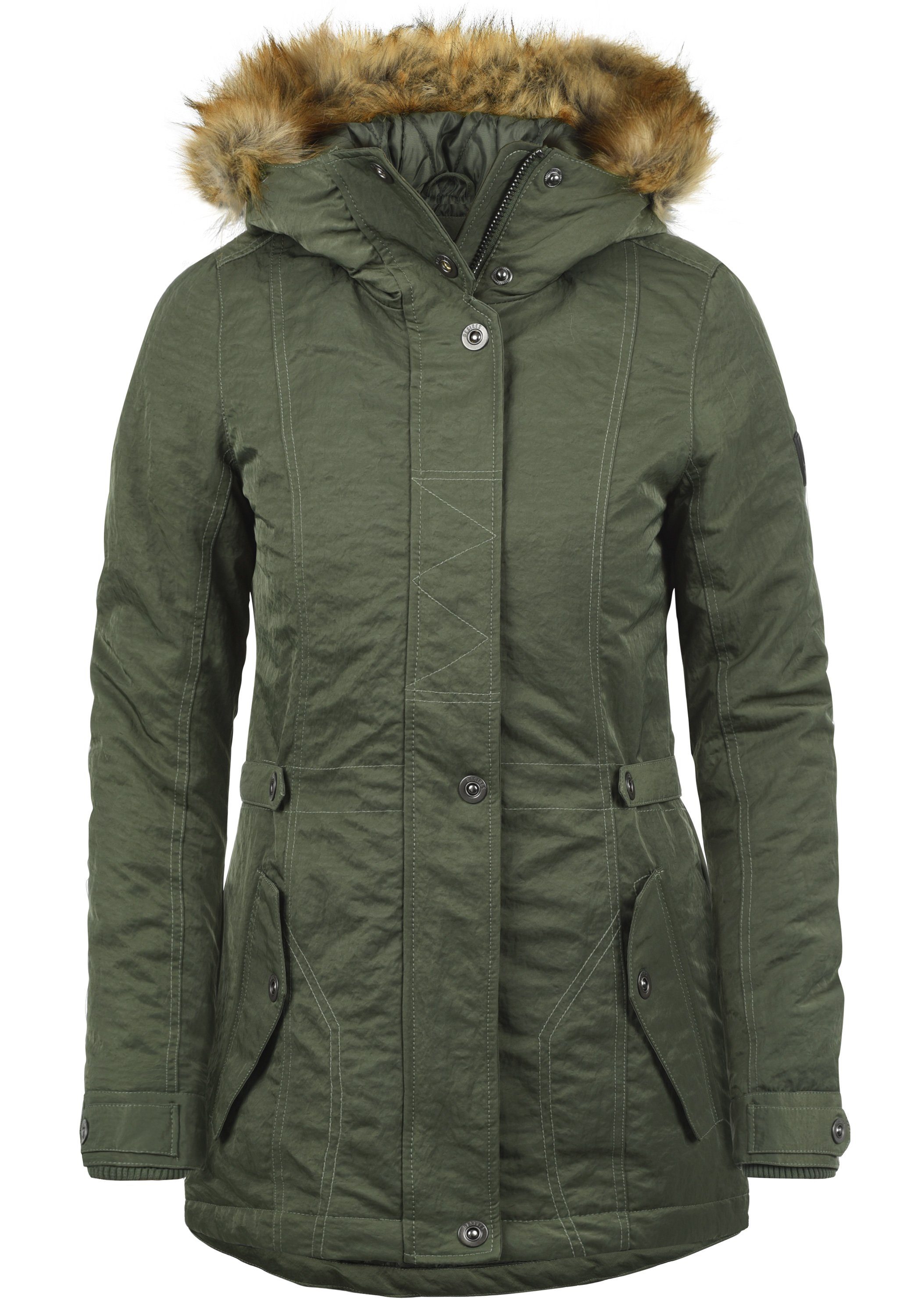 DESIRES Parka Jana Winterjacke mit abnehmbarem Kunstfellkragen Climb Ivy (3785)