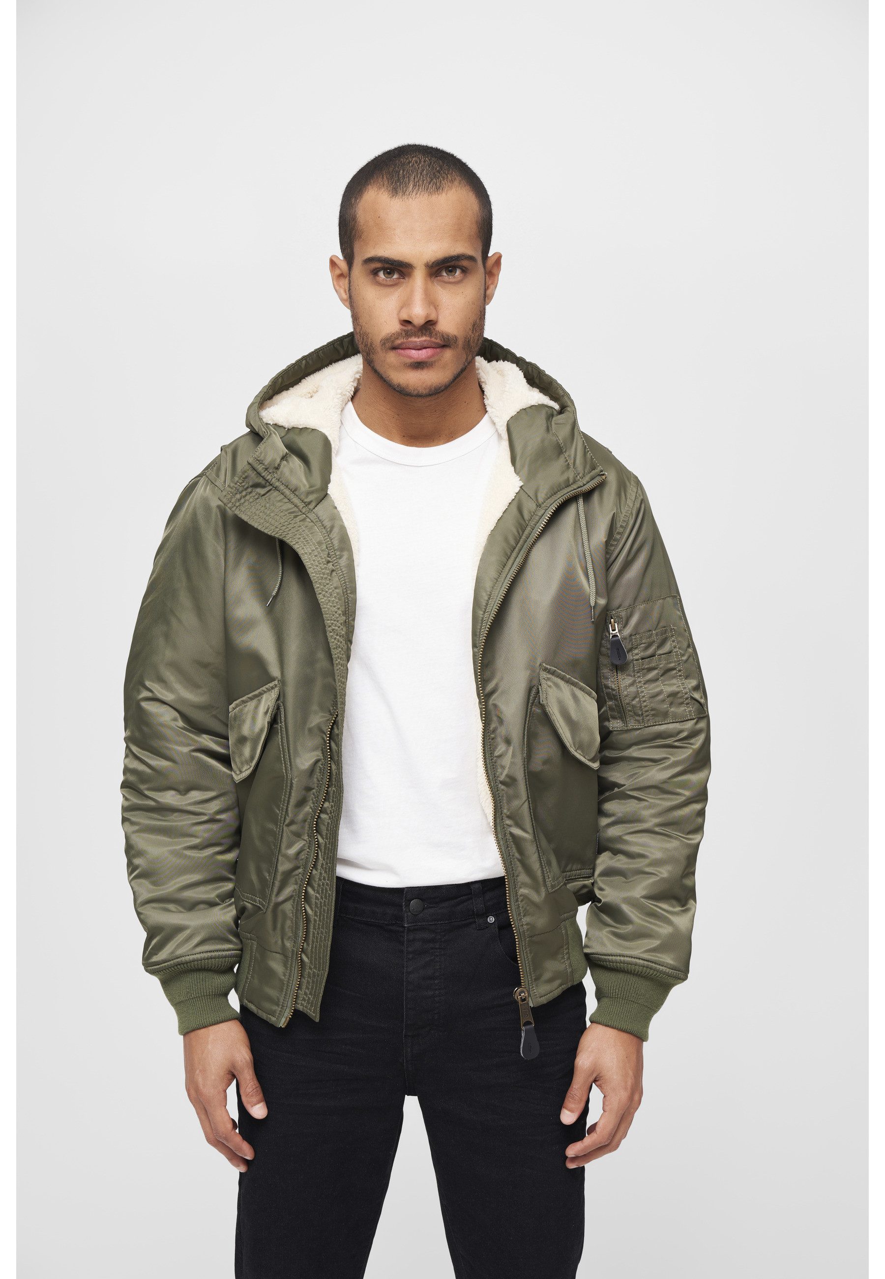 Brandit Bomberjacke Brandit Herren CWU Jacket hooded (1-St)