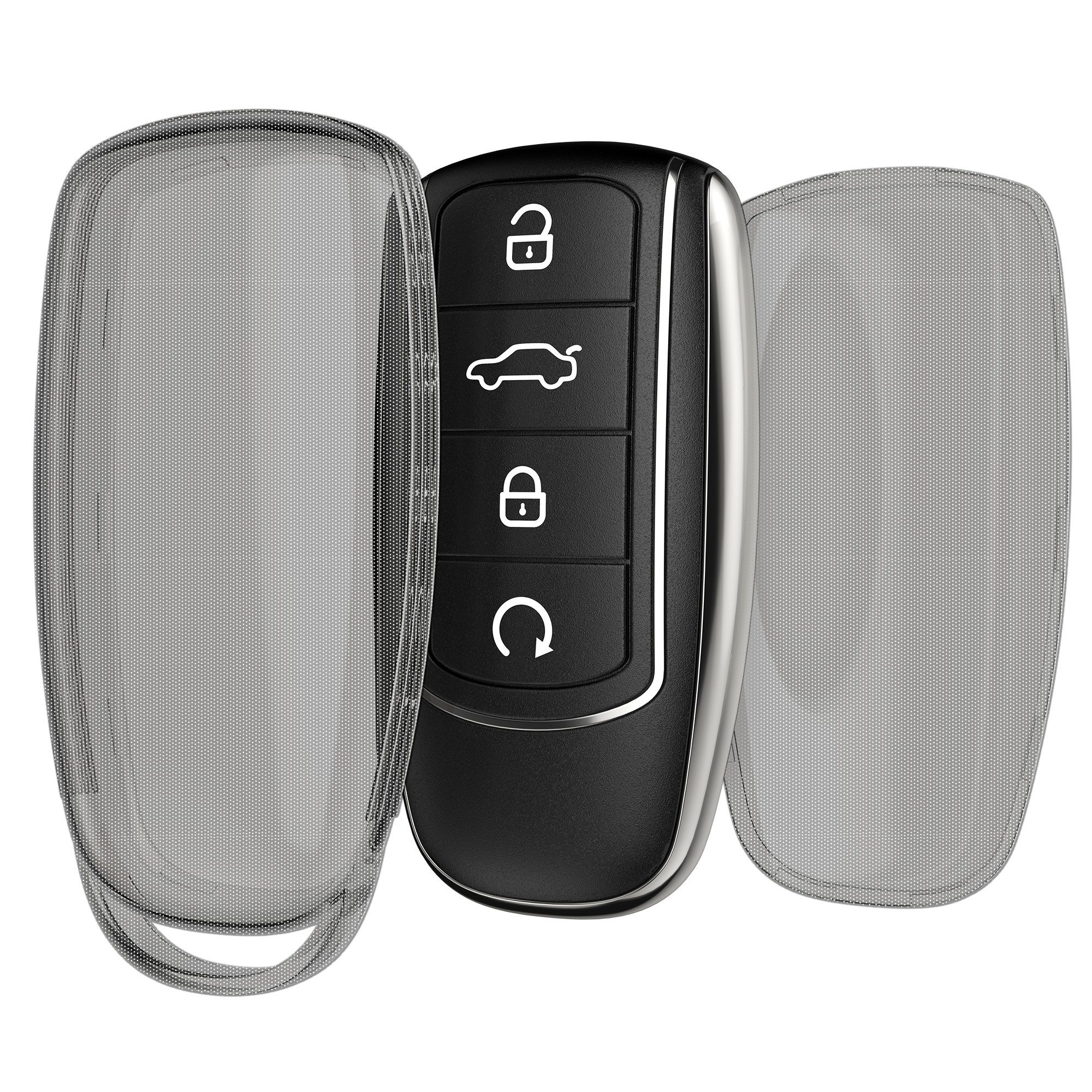 kwmobile Schlüsseltasche Hülle für Chery Omoda C5 / Jaecoo 7 / Tiggo 7 Pro 8 Pro / Arrizo 5 (1-tlg), Schlüsselhülle - Autoschlüssel Silikon Cover