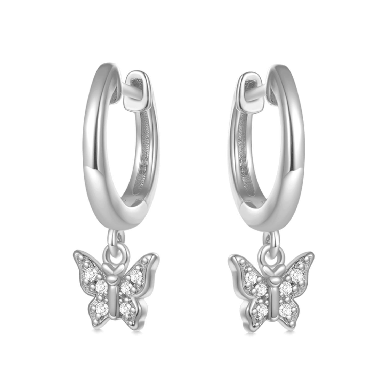 Gnoce Ohrring-Set Gnoce Creolen mit Schmetterling HAE203