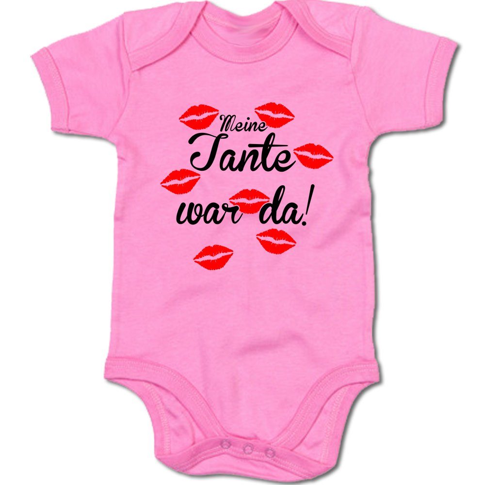 G-graphics Kurzarmbody Meine Tante war da! Baby Body mit Spruch / Motiv / Aufdruck • für/von Tante & Onkel