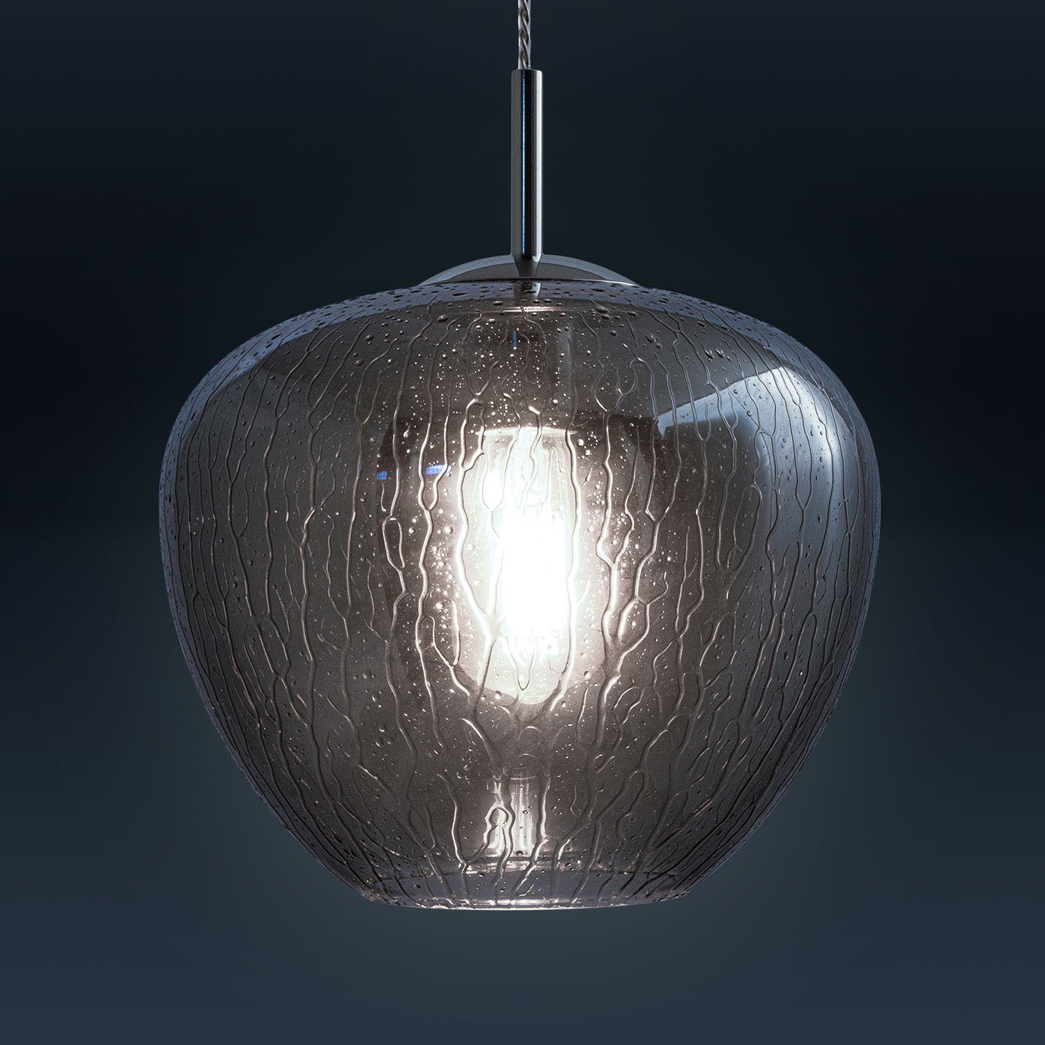 Paco Home Pendelleuchte Stela, ohne Leuchtmittel, Deckenlampe LED Wohnzimmer Schlafzimmer Höhenverstellbar Glas E27