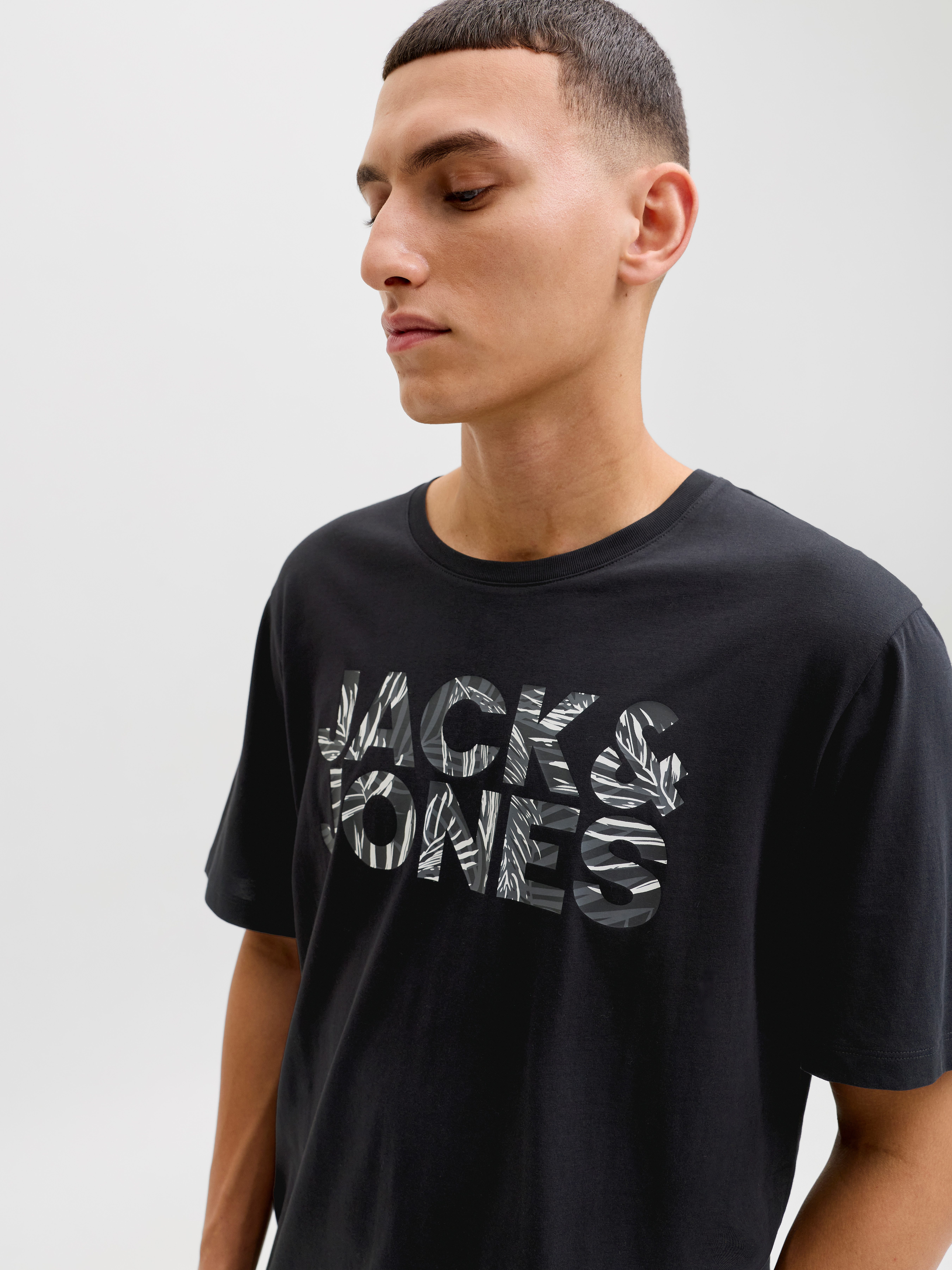 Jack & Jones Kurzarmshirt JJEJEFF LOGO TEE SS SN mit Logoprint