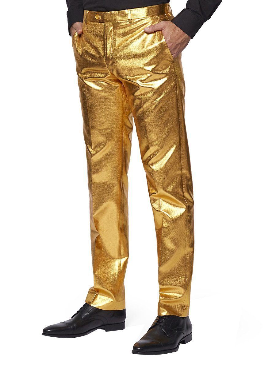 Opposuits Anzug Groovy Gold Kostüm Anzug - für Karneval Silvester Going for Gold: Bling-Bling zum Anziehen