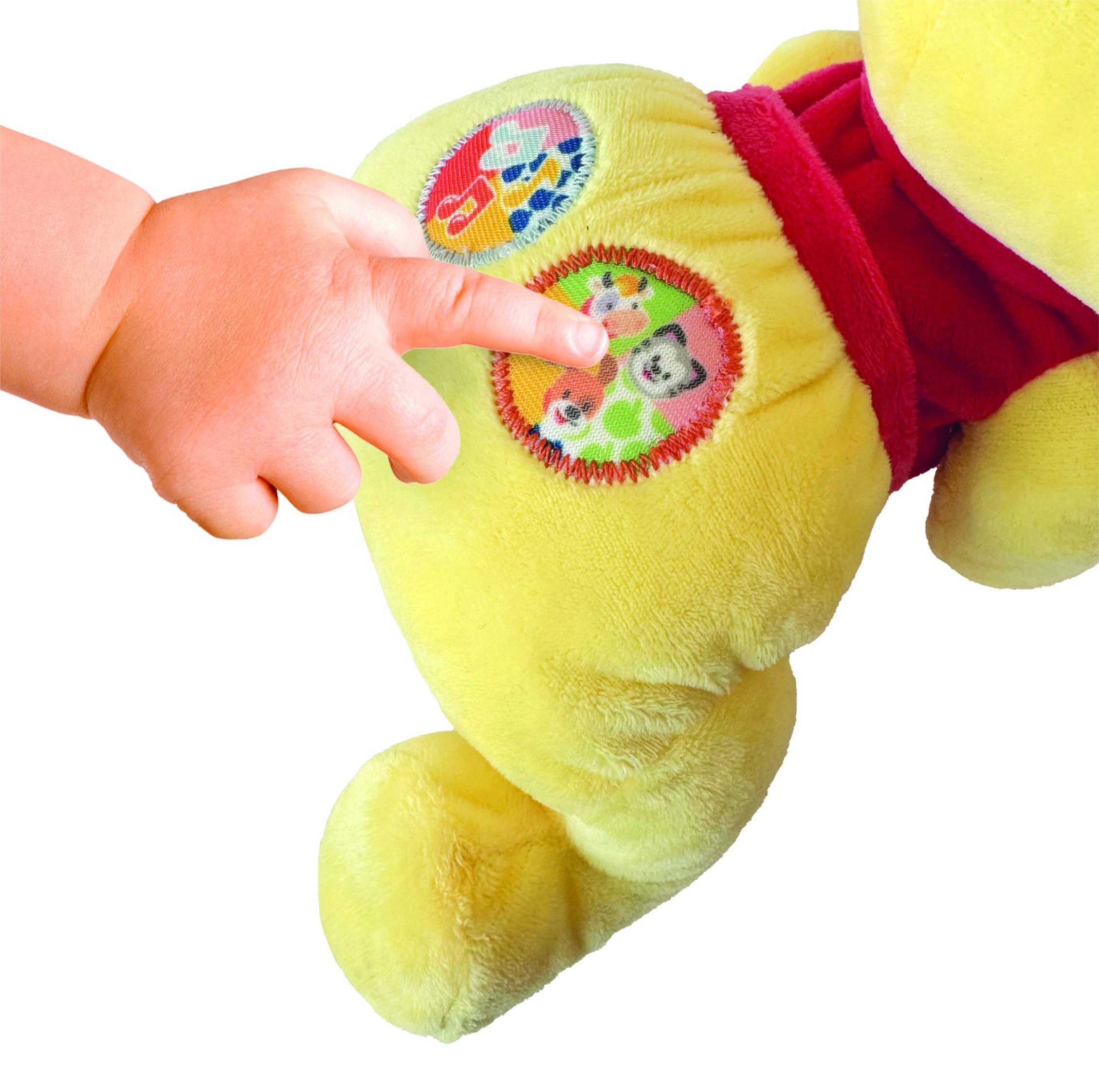 Clementoni® Plüschfigur Baby Winnie Puuh - Krabbel mit mir, mit Tierlauten und Melodien