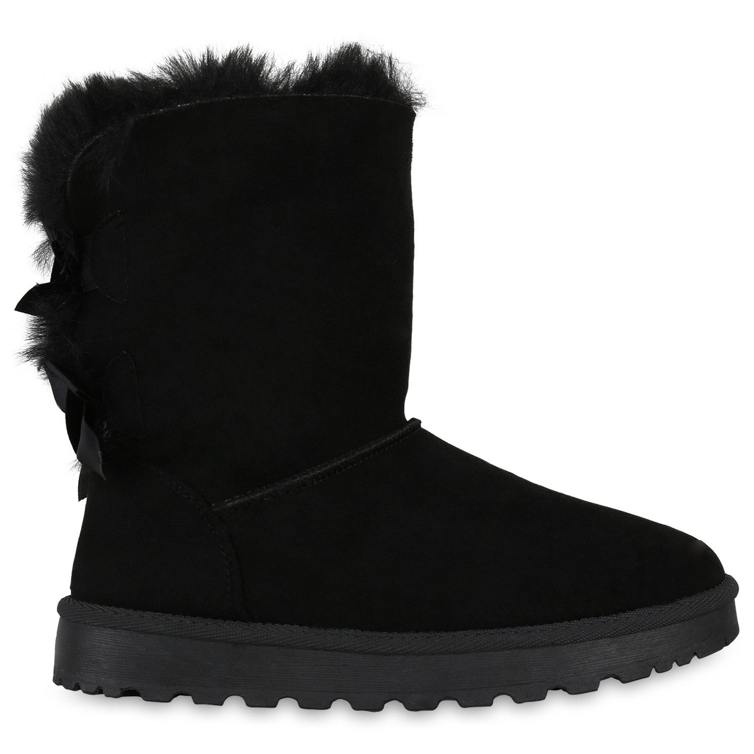 VAN HILL 839832 Winterstiefelette Damen Winterboots Christine Warm gefütterte Stiefeletten mit Schleifen – Bild 2 von 4