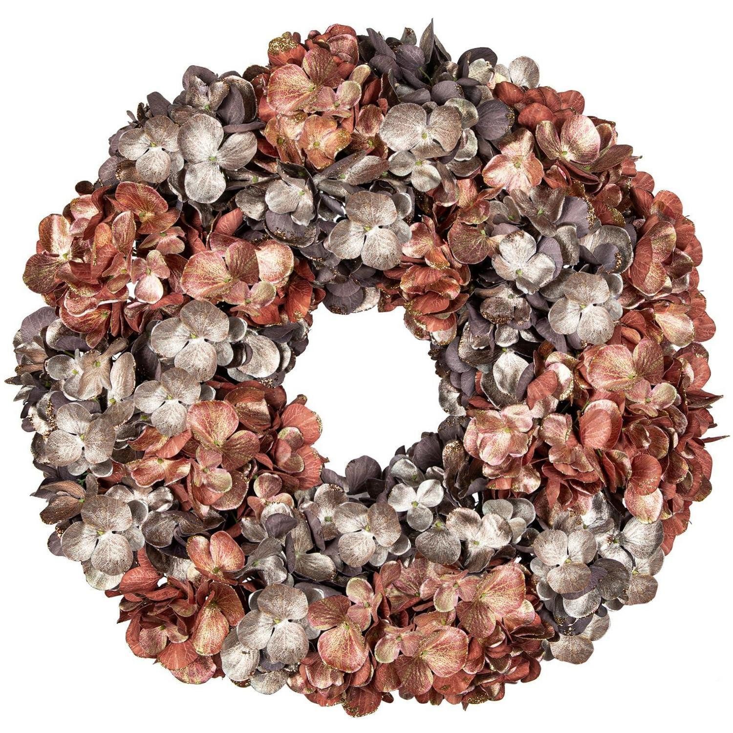 LuxusKollektion Adventskranz Türkranz Hortensie 61cm Braun Dekorativ