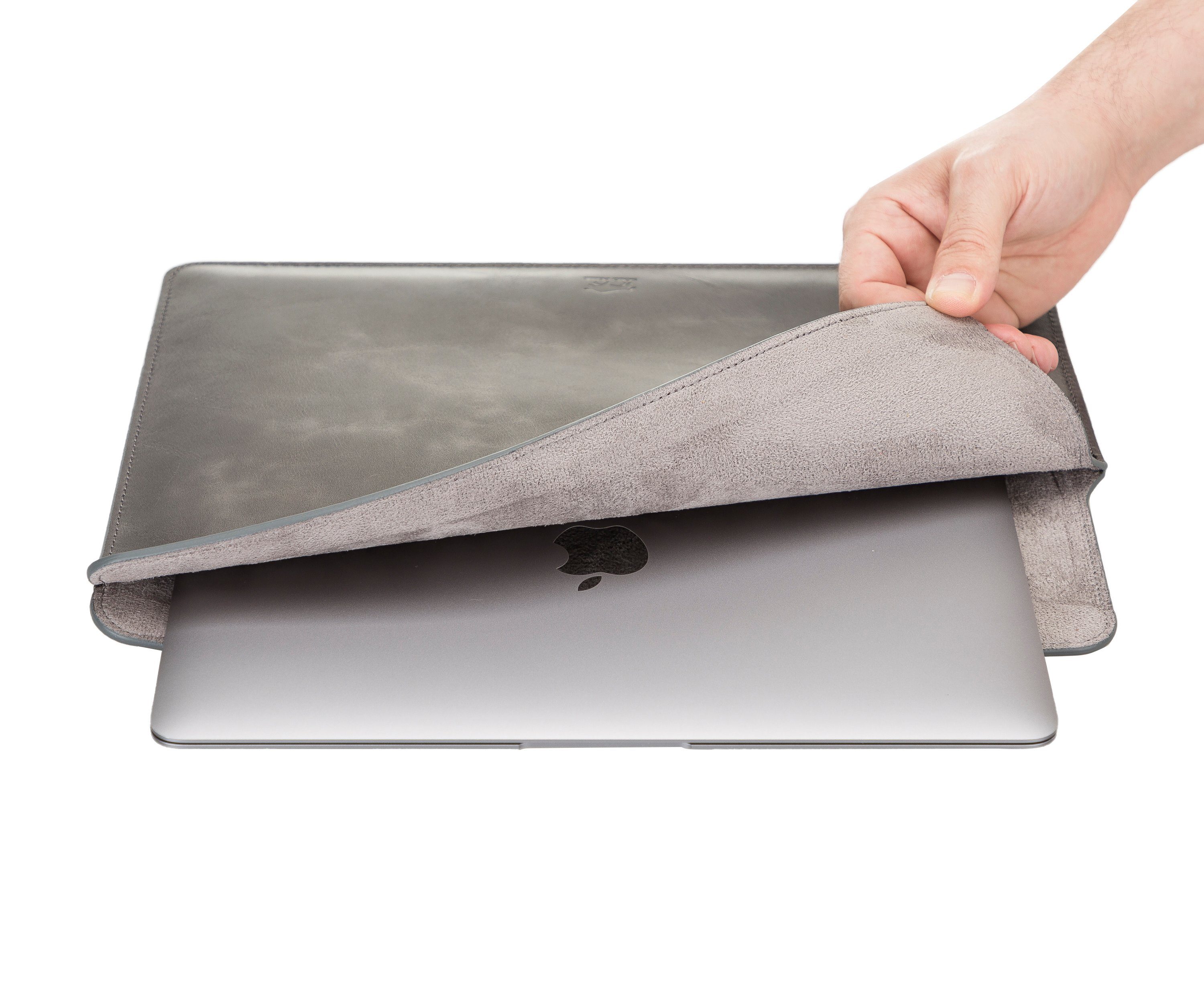 Solo Pelle Laptop-Hülle Solo Pelle Laptop-Hülle MacBook Pro 14 + 13 Zoll & Air  Retina 13 Zoll 35,6 cm (14 Zoll), Extra Slim und perfekter Magnetverschluss