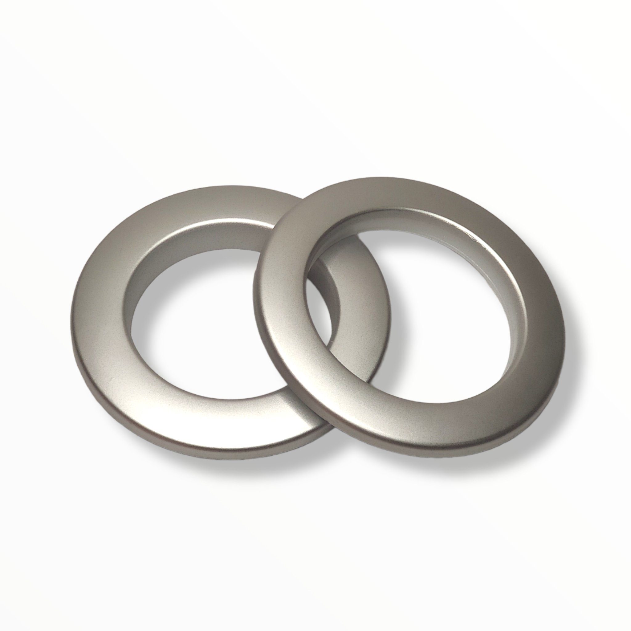 nodeko Stoffösen Gardinenösen, Vorhangringe, verstellbar - Stoffloch Ø 40 mm, passend für Gardinenstangen Ø 20 mm bis Ø 28 mm, (10 Stück), mit Rasterung - daher für Stoffe bis 4 mm Dicke verwendbar