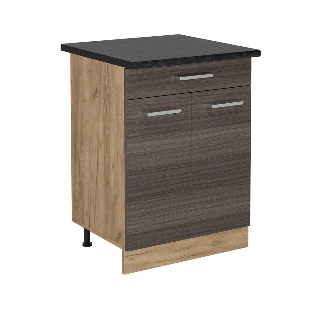 Vicco Unterschrank R-Line, Edelgrau/Goldkraft Eiche, 60 günstig online kaufen