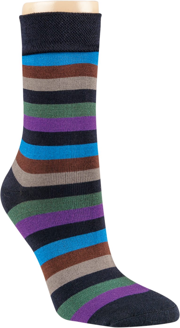 RS Harmony Basicsocken Bambus Viskose ohne Paar) Damen Ringel 2 Socken Gummi Softrand (3