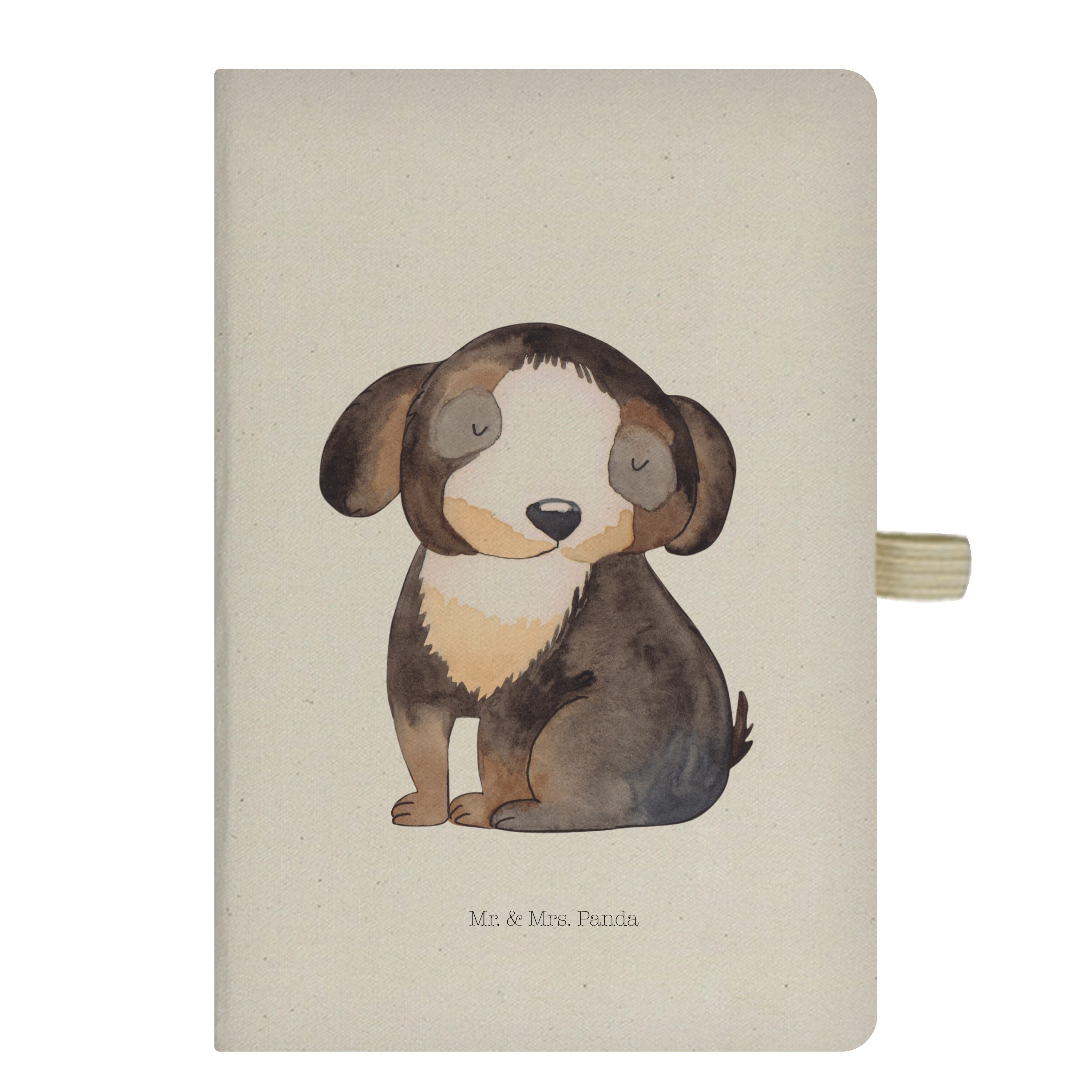 Mr. & Mrs. Panda Notizbuch Hund entspannt - Transparent - Geschenk, flauschig, Tierliebhaber, Sp Mr. & Mrs. Panda