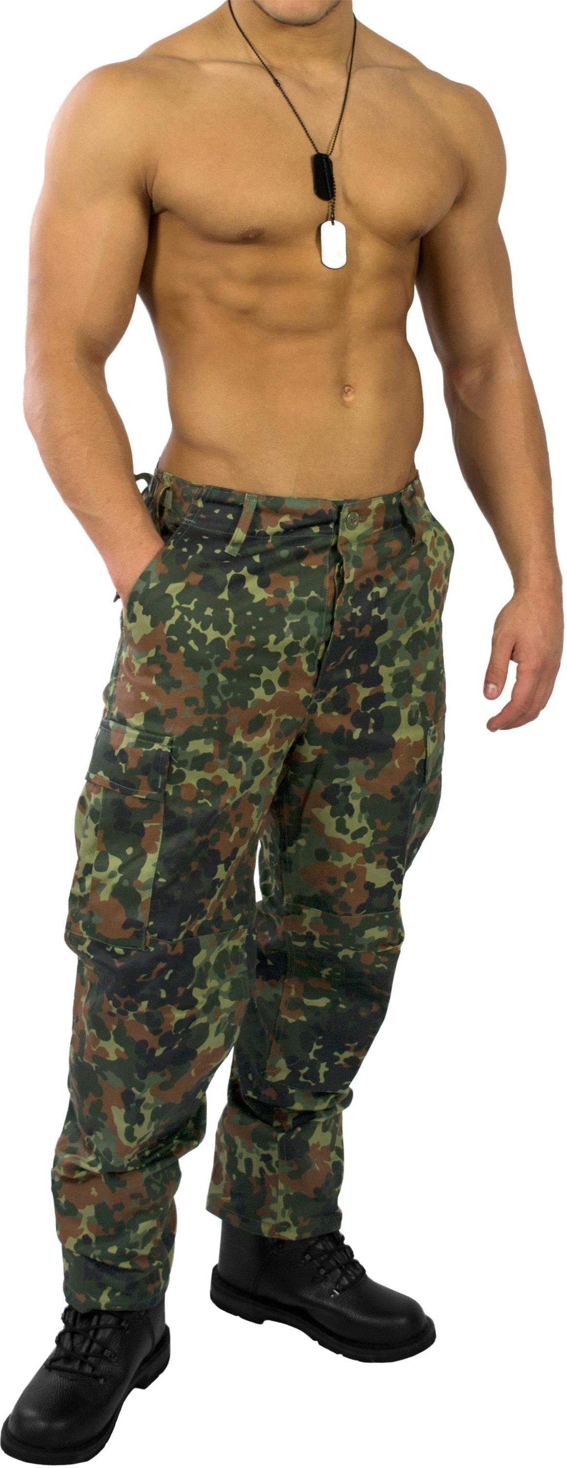 normani Outdoorhose Herren Outdoorhose „Trooper“ Funktionshose Wanderhose Bundeswehr Army Hose US BDU Feldhose Cargohose Rangerhose Flecktarn