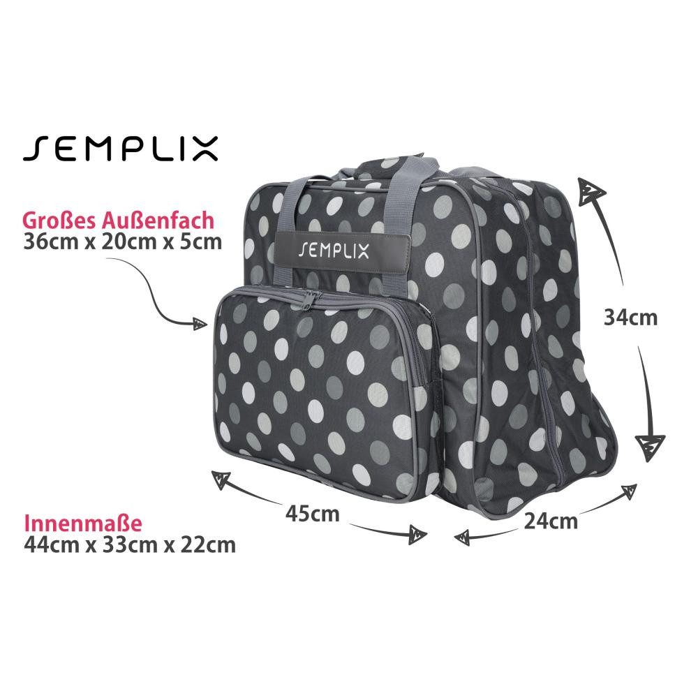 Semplix Nähmaschinentasche - Aufbewahrungstasche Polka Dots