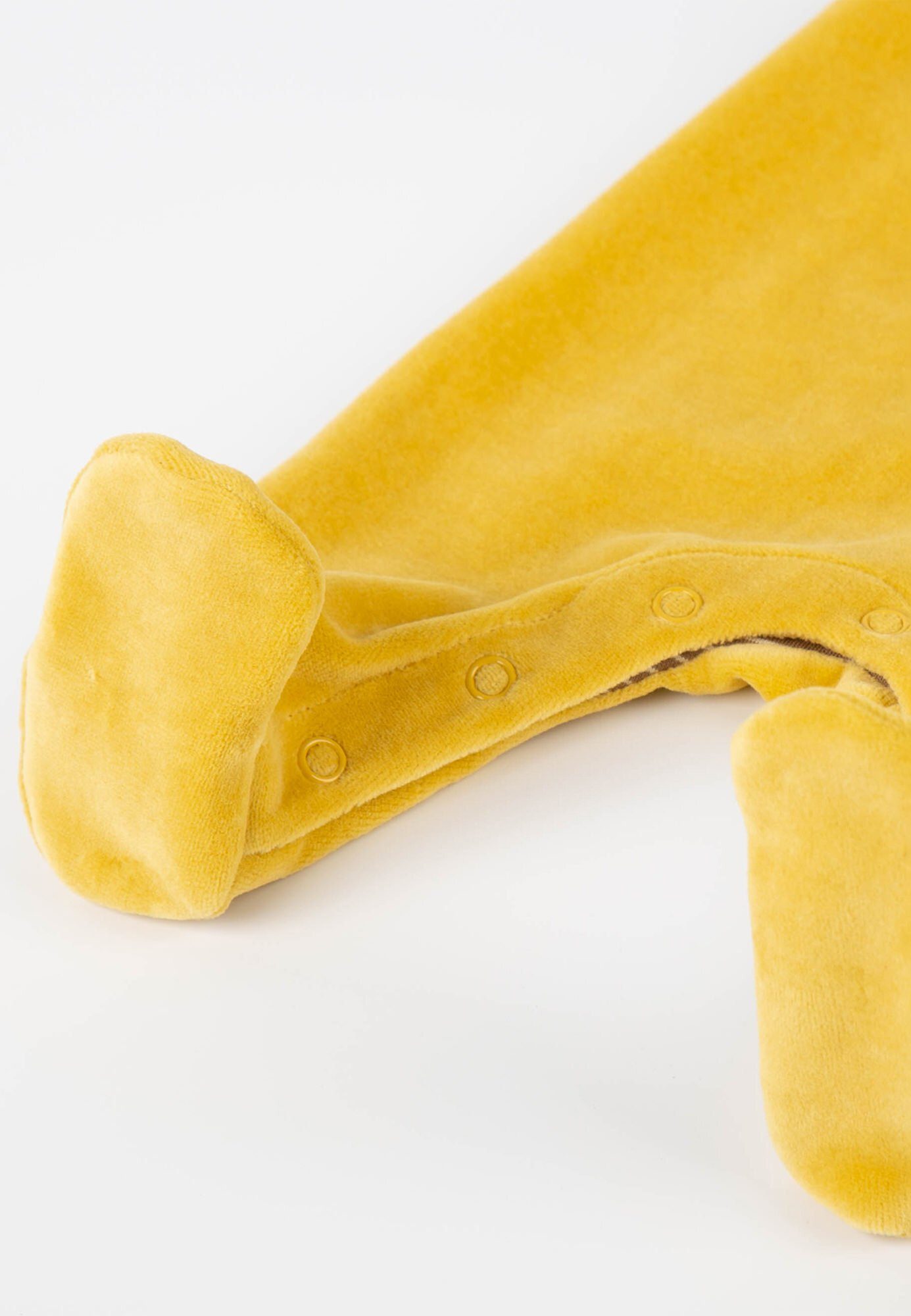 Sigikid Strampler Baby Einteiler Strampler Nicki Velours aus gelb (1-tlg)
