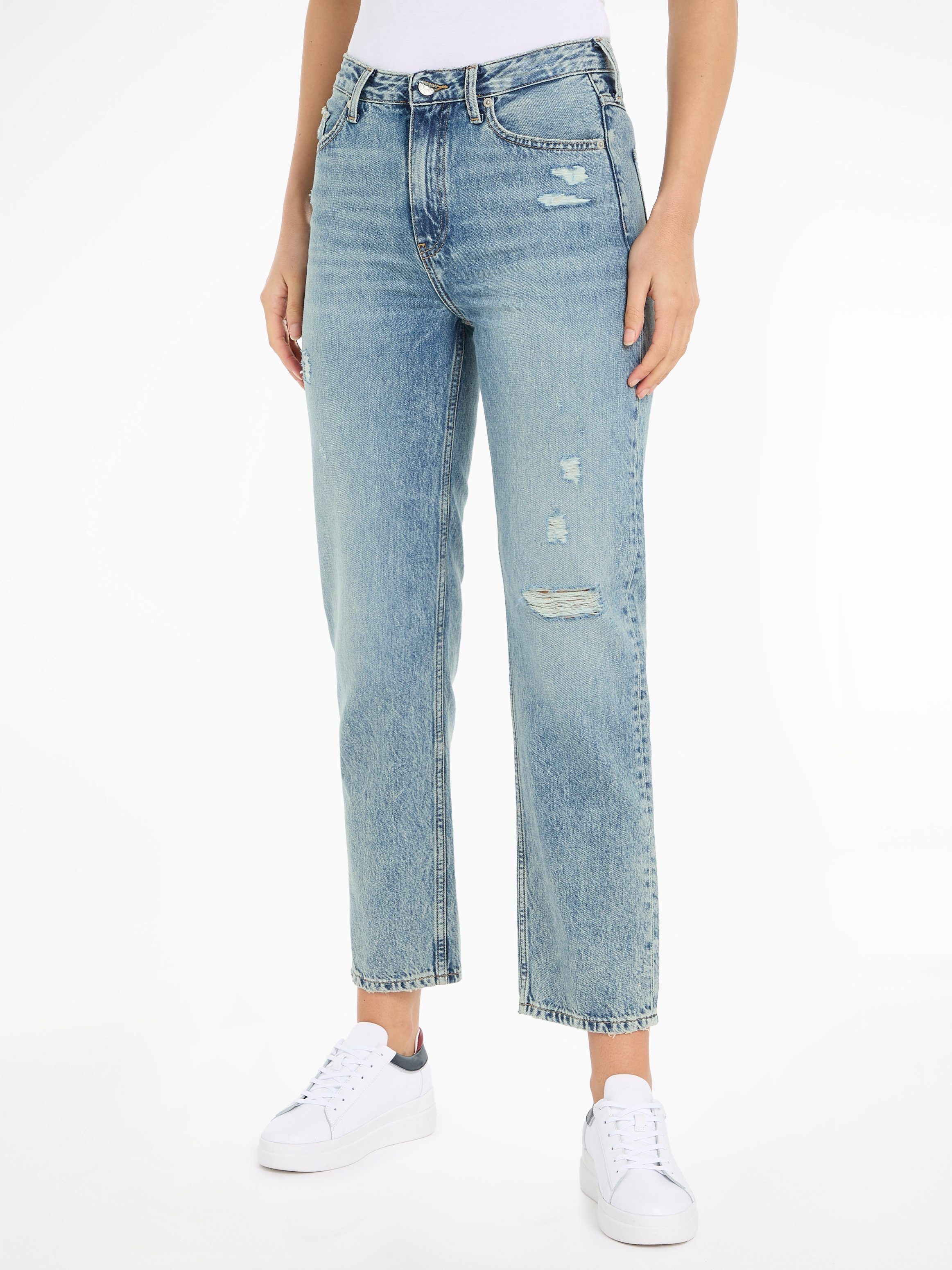 Tommy Hilfiger Straight-Jeans CLASSIC mit A MIO STRAIGHT HW Logostickerei WRN