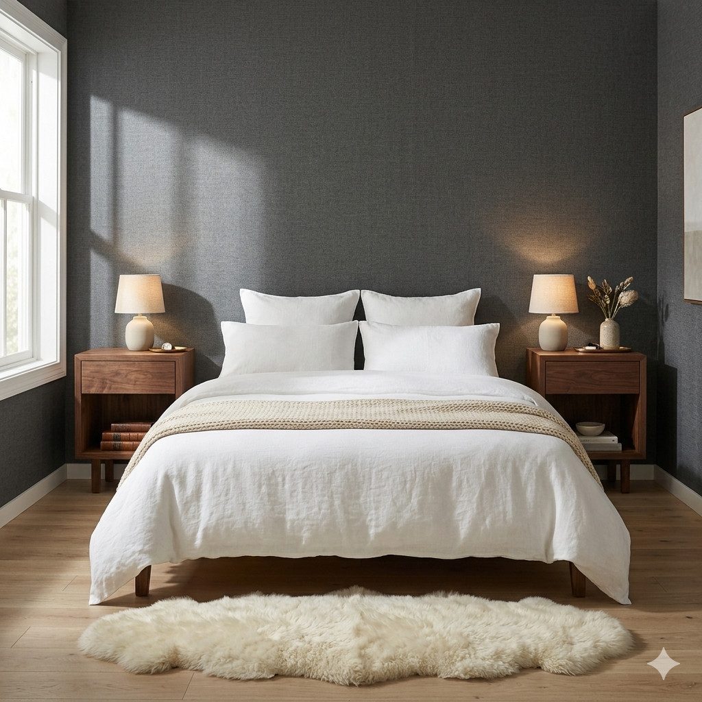 Woodek Design Nachttisch 2er-Set Nachttisch Hugo Cubic 39 aus massivem Nussbaum (Beistelltisch aus matt lackiertem Walnussholz, 2-St., elegantes Wandregal), Nachtkommode mit Schublade und Ablage