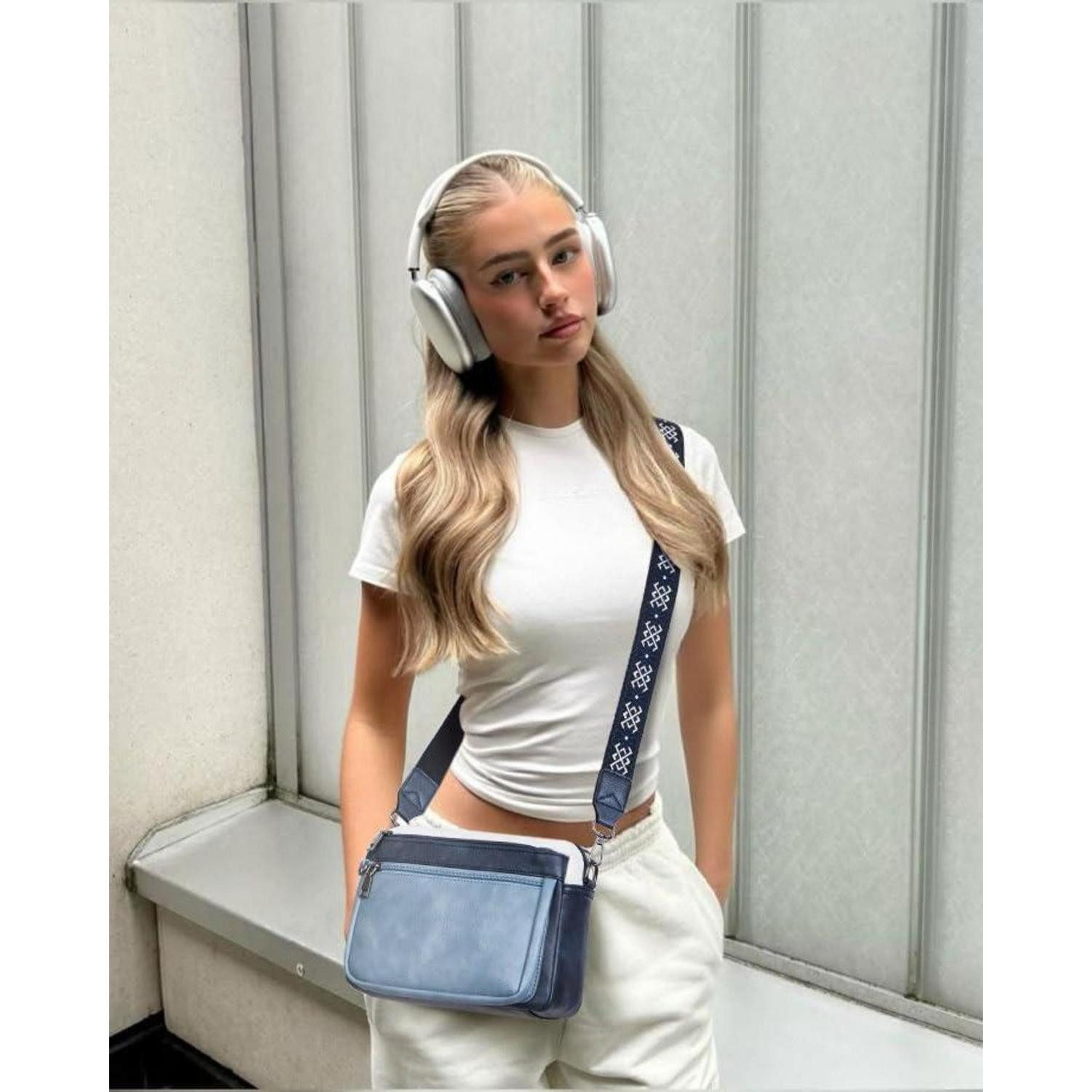 LuxusKollektion Umhängetasche Umhängetasche Damen Mittelgroß Leder Gurt B-d günstig online kaufen