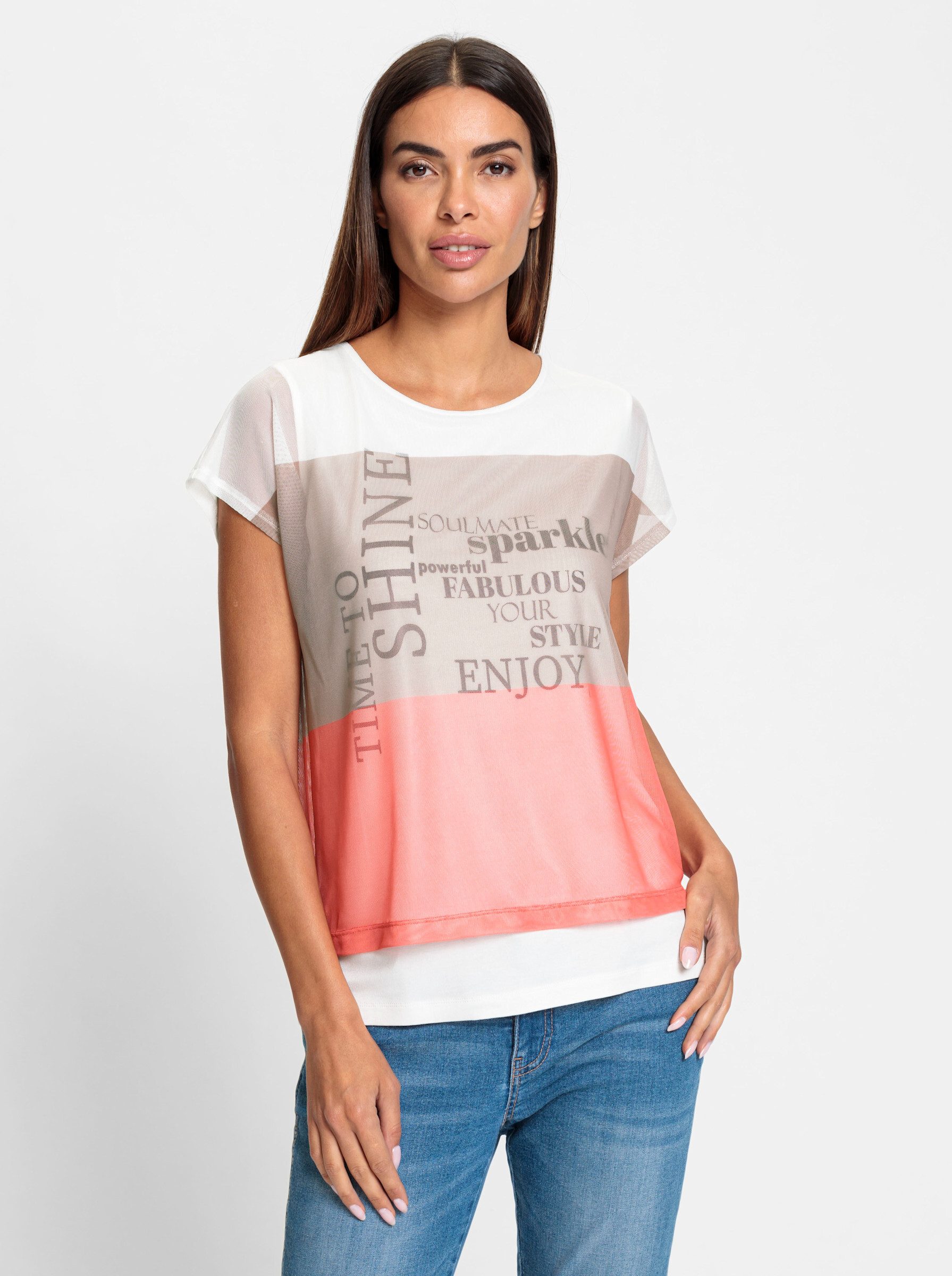 heine T-Shirt Druck-Shirt Kurzarm günstig online kaufen
