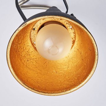 Lindby Strahler Julin, Modern, Metall, Schwarz, gold, 3 flammig, E14, Deckenlampe