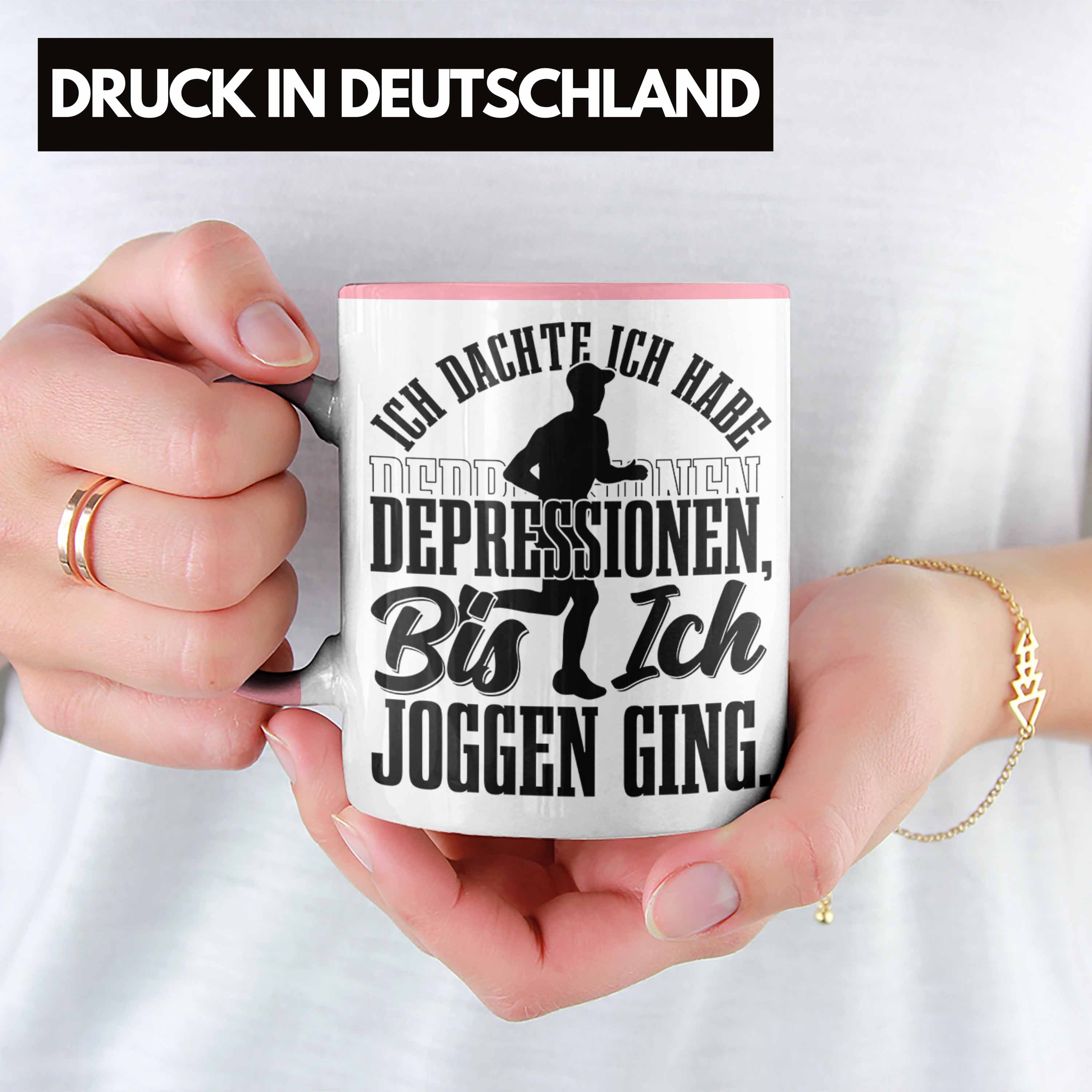 Depressionen Ich Ich Ich Joggen Spruch Trendation Habe Dachte Tasse Tasse Bis Geschenk Rosa