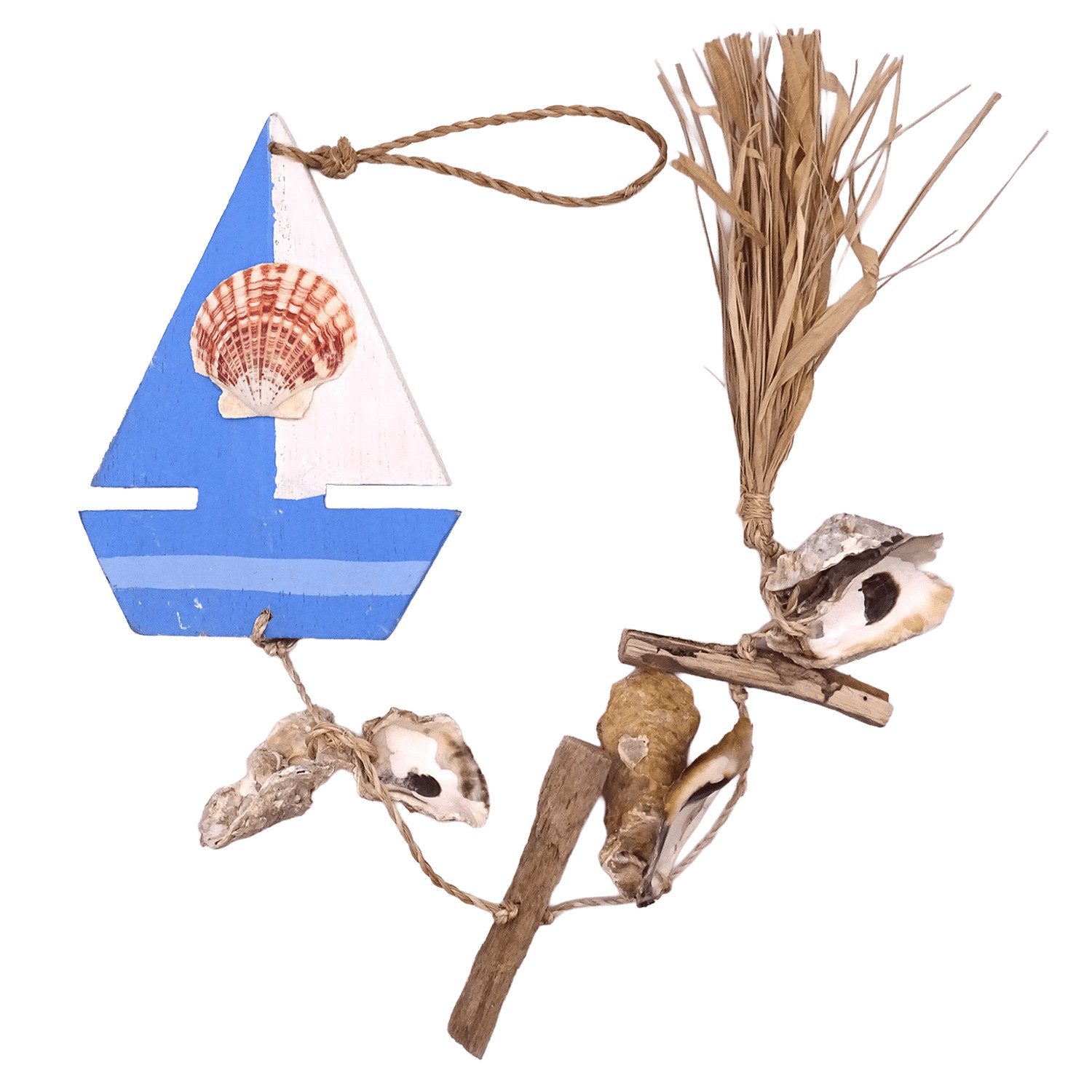 Logbuch-Verlag Dekohänger Maritime Girlande mit Booten 12x2x100 cm – Hängedeko mit