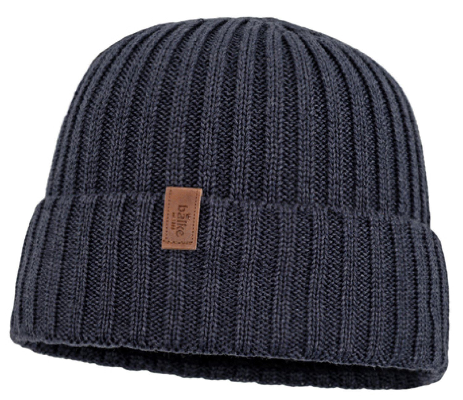 Balke Strickmütze nachhaltige Ripp-Strick-Mütze mit Umschlag Baumwoll-Mix günstig online kaufen