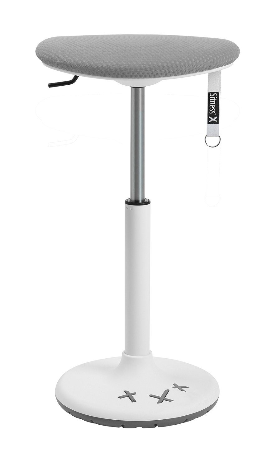 TOPSTAR Sitzhocker SITNESS X STOOL, H 77 cm, Grau, Weiß, Kunststoff, mit Tragegriff, höhenverstellbar