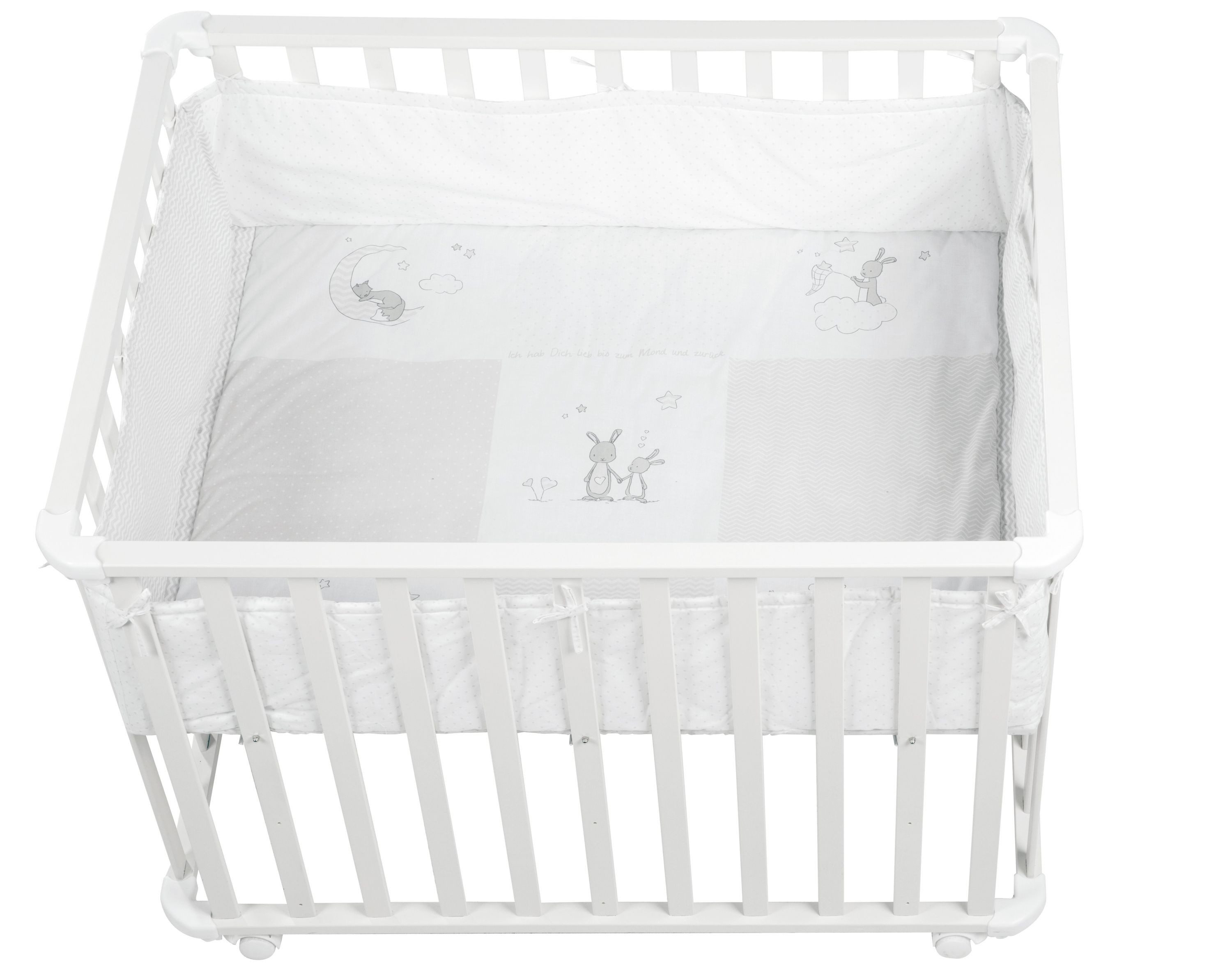 roba® Laufgitter Laufgitter roba FOX & BUNNY LBH 75x100x72,50 cm weiß