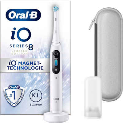 Oral B Elektrische Zahnbürste iO Series 8, Aufsteckbürsten: 1 St., mit Reiseetui