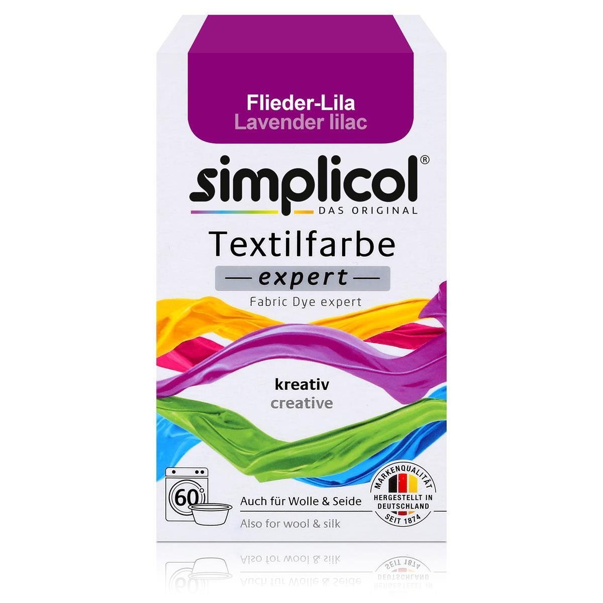 Textilfarbe Simplicol Textilfarbe expert Flieder-Lila 150g - Farbe zum Färben (1er