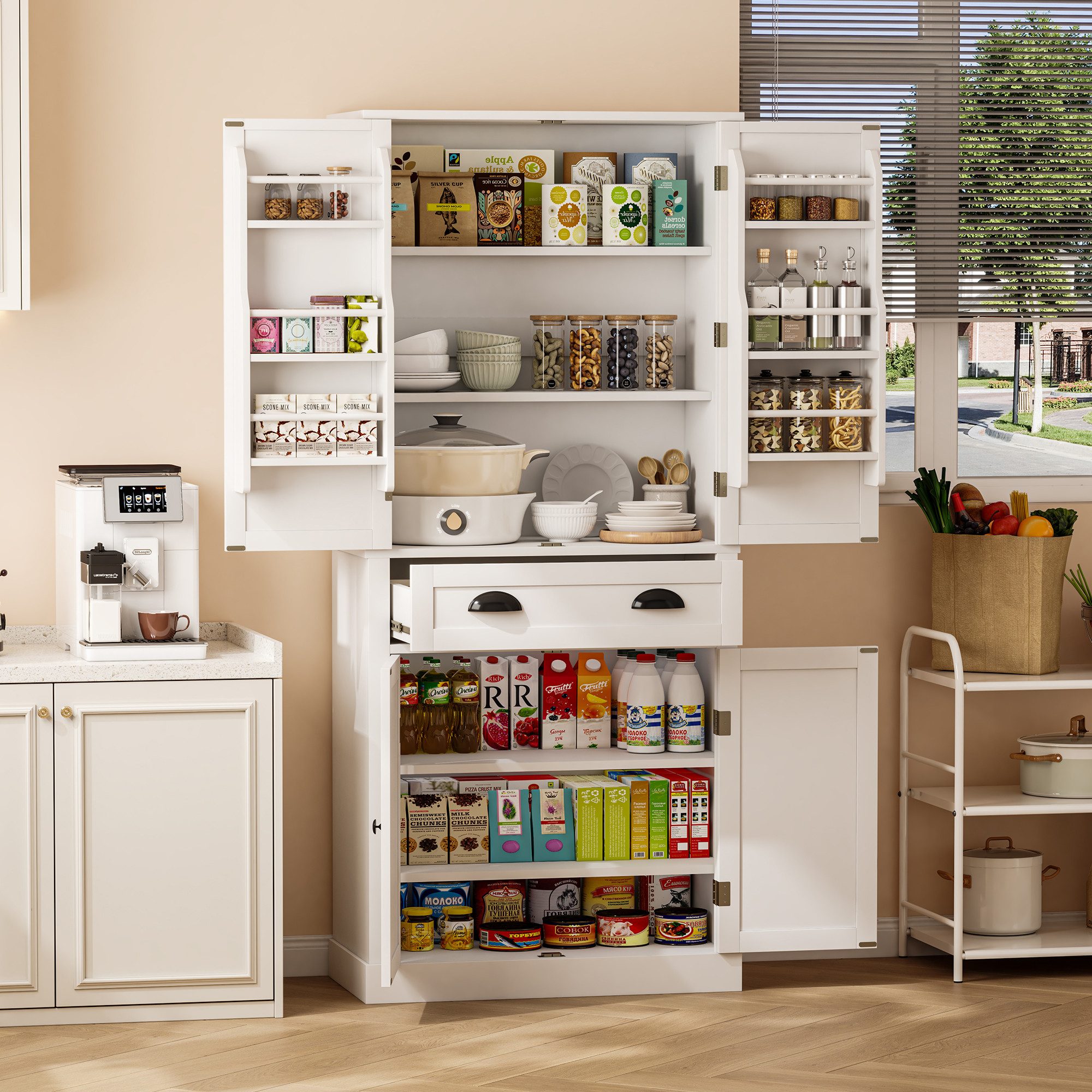 MODFU Hochschrank Multifunktionales,Sideboard (182 cm Hochschrank günstig online kaufen