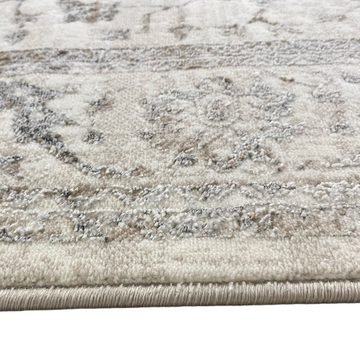 Teppich Orientteppich mit Pflanzen Verzierungen & Ornamenten in creme, Teppich-Traum, rechteckig, Höhe: 50 mm, Schmutzabweisend, Geeignet für Fußbodenheizung, Sehr strapazierfähig
