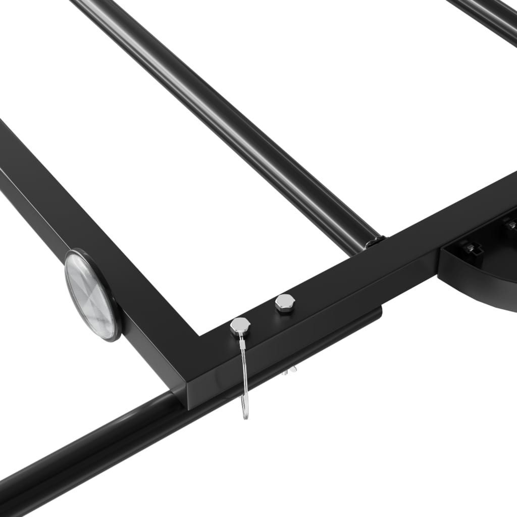 vidaXL bicycle cargo trailer, black, 122x53x28 cm, iron