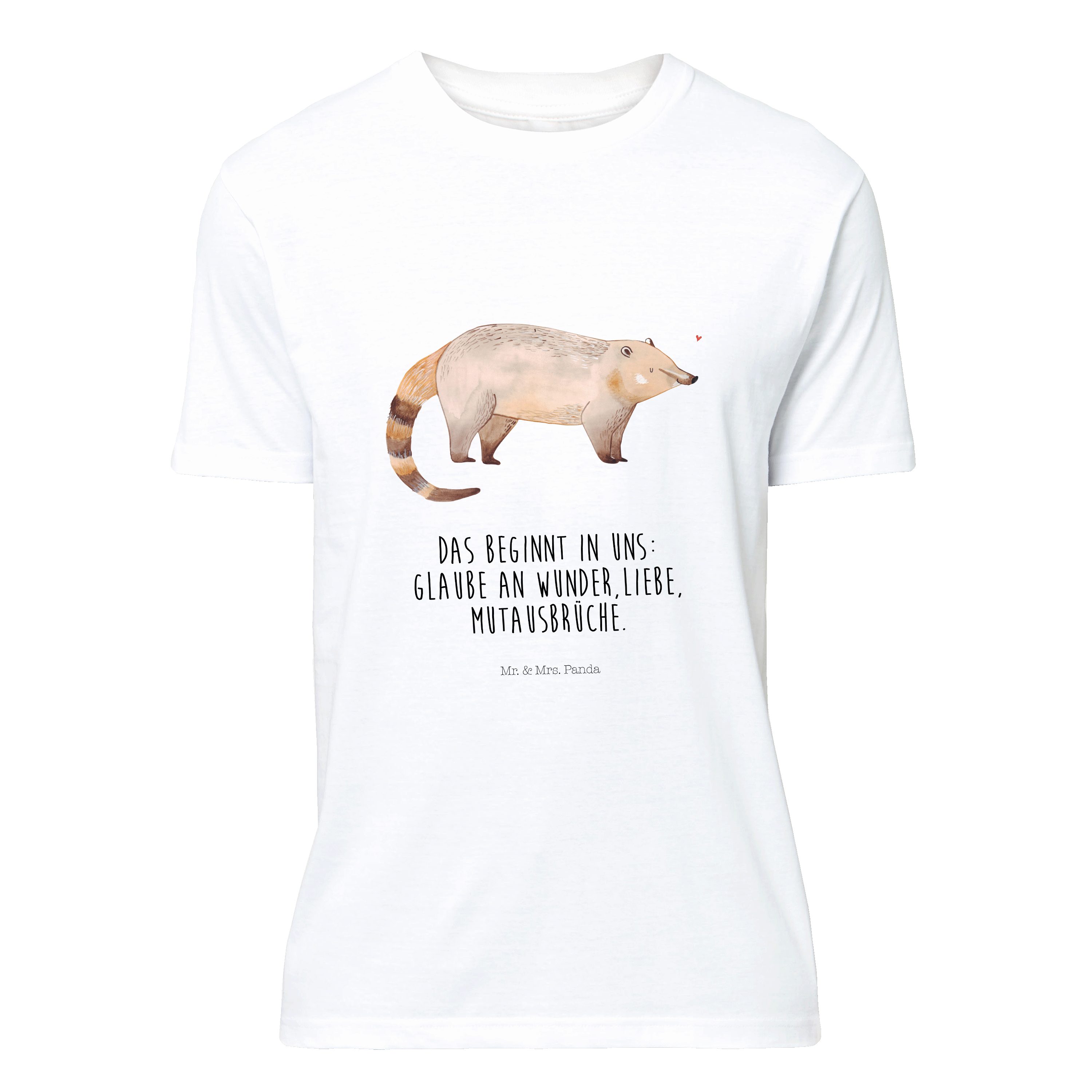 T-Shirt Nasenbaer - Weiß - Shirt, T-Shirt