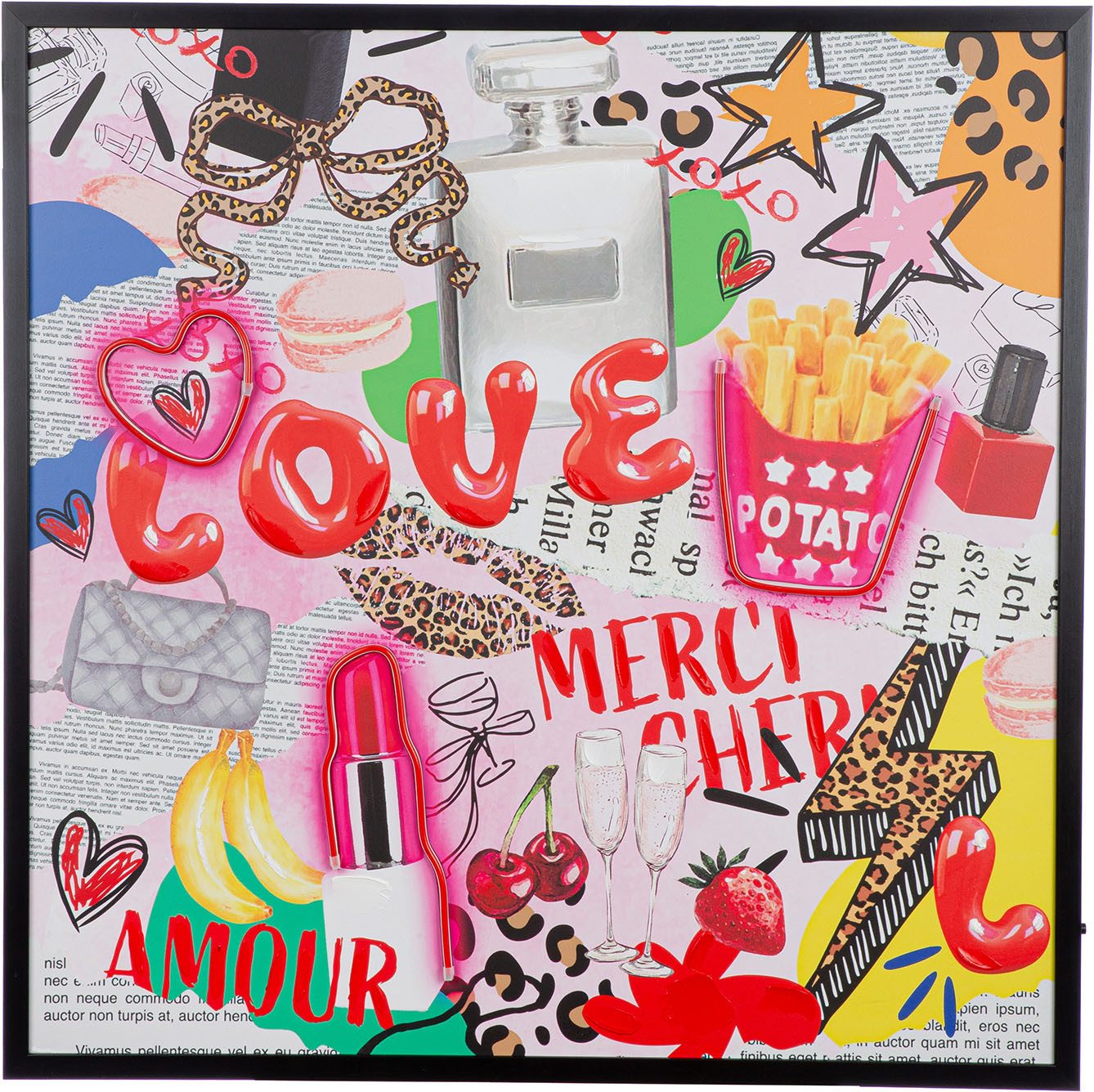 GILDE Leinwandbild Bild quadratisch OOH LALA, Abstrakt (1 St)