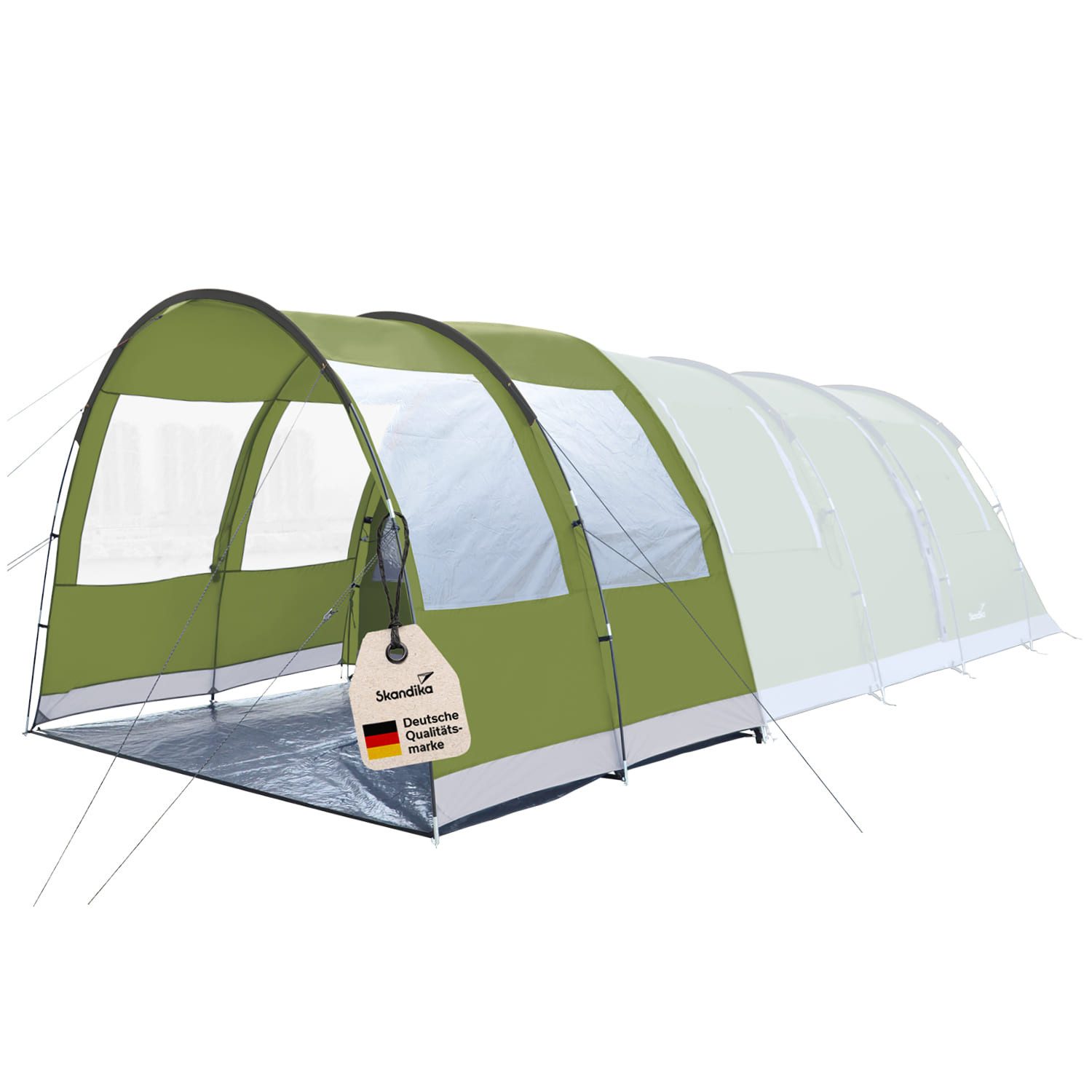 Skandika Vorzelt Canopy für Gotland 5, Personen: 6, Wetterschutz, Große Seitenfenster, 5000 mm Wassersäule, 2,1 m Stehhöhe