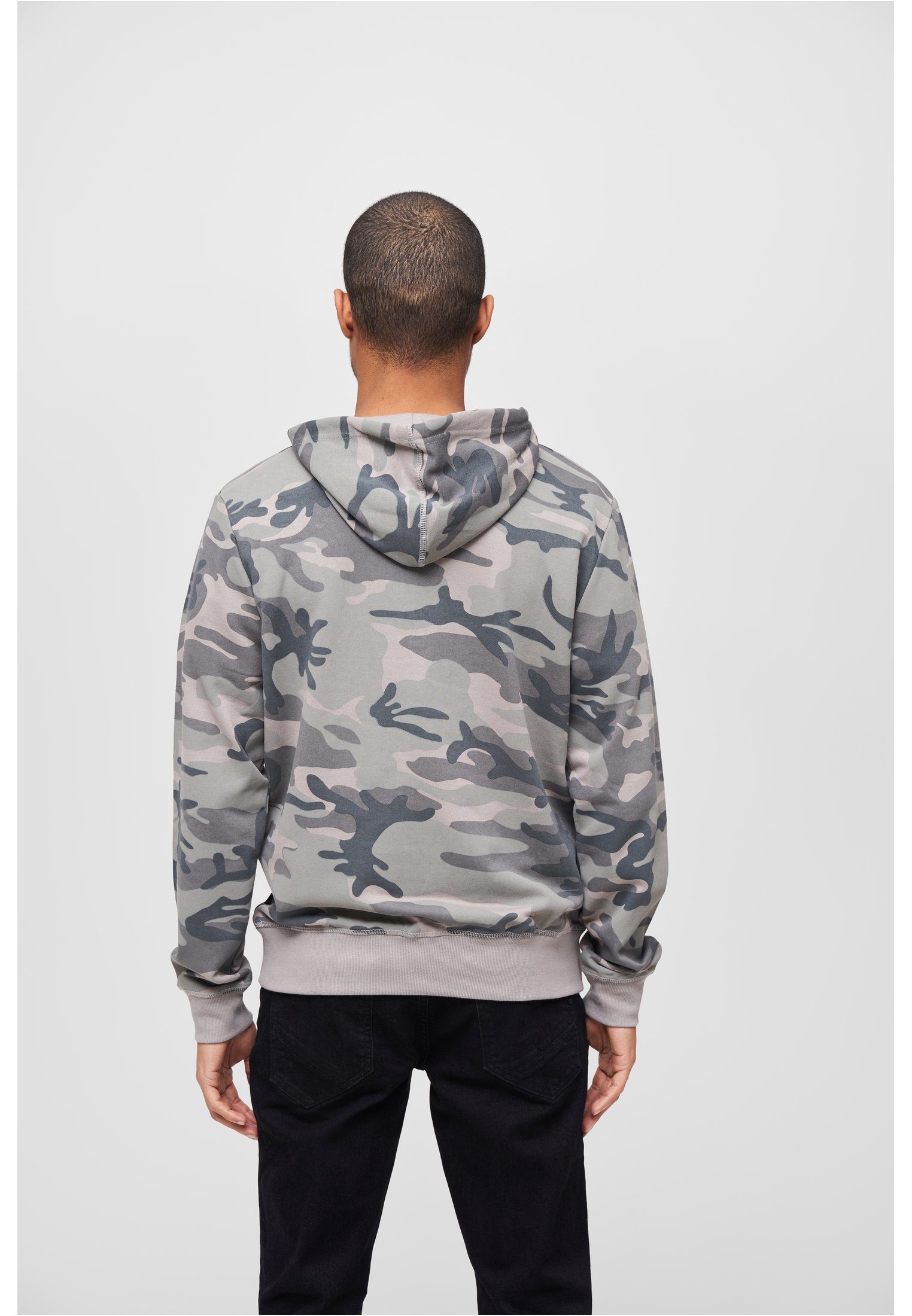(1-tlg) Sweater Herren Brandit grey Sweathoody camouflage