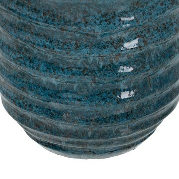Bigbuy Dekovase Vase Blau aus Keramik 16 x 16 x 40 cm