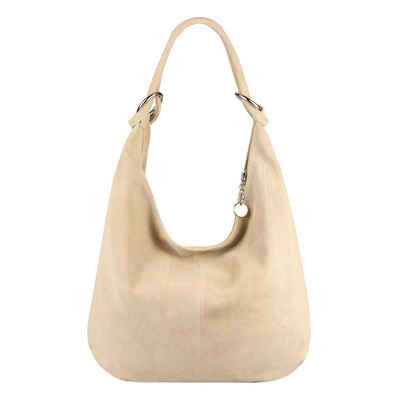 ITALYSHOP24 Schultertasche Made in Italy Damen Leder Tasche Schultertasche, ein Leichtgewicht, als Handtasche, Henkeltasche tragbar