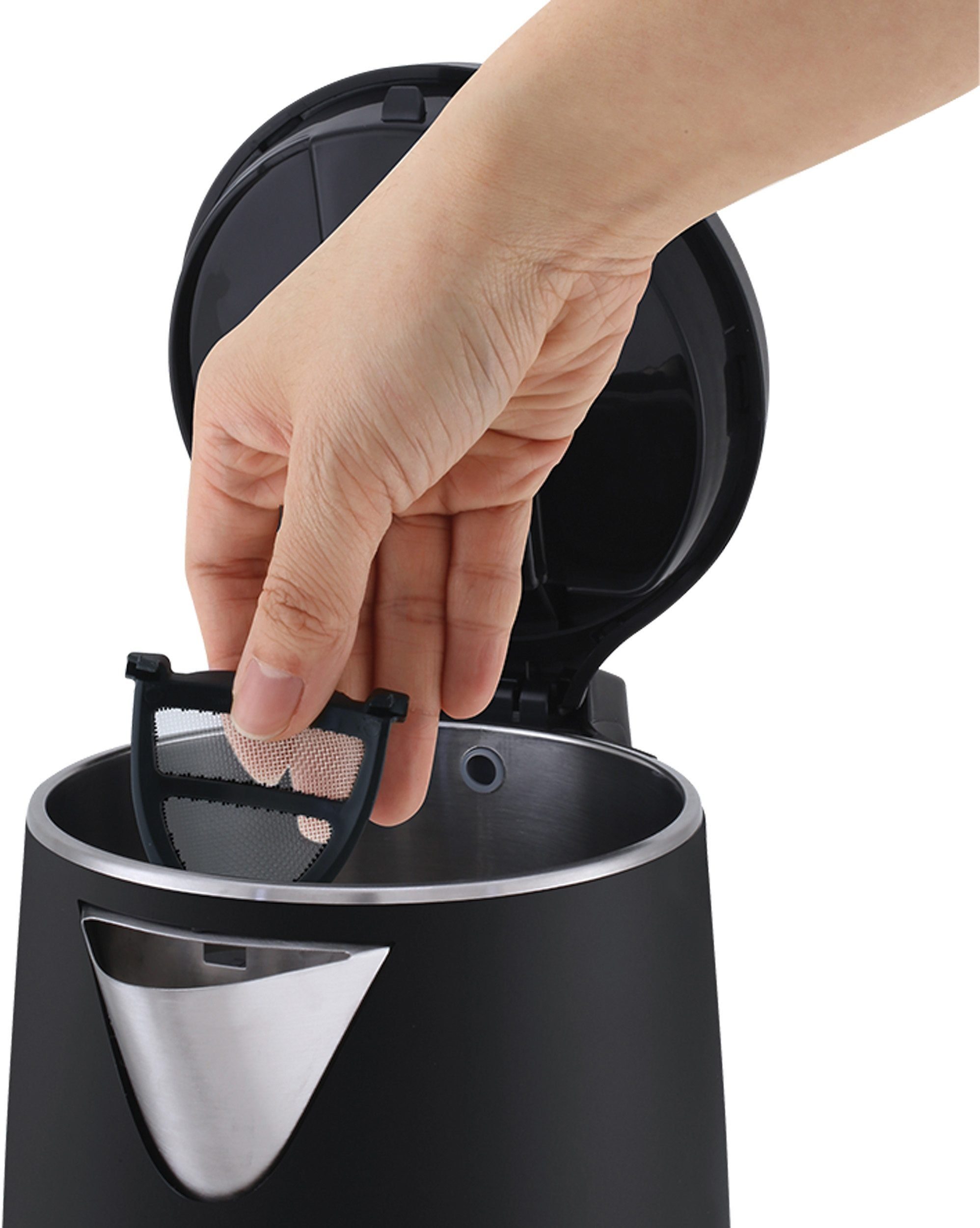 Tefal Wasserkocher Safe to Touch KO3718, 1,5 l, 2400 W, Doppelwandig, 360° drehbare Öffnung, Anti-Kalk Filter, kabellos