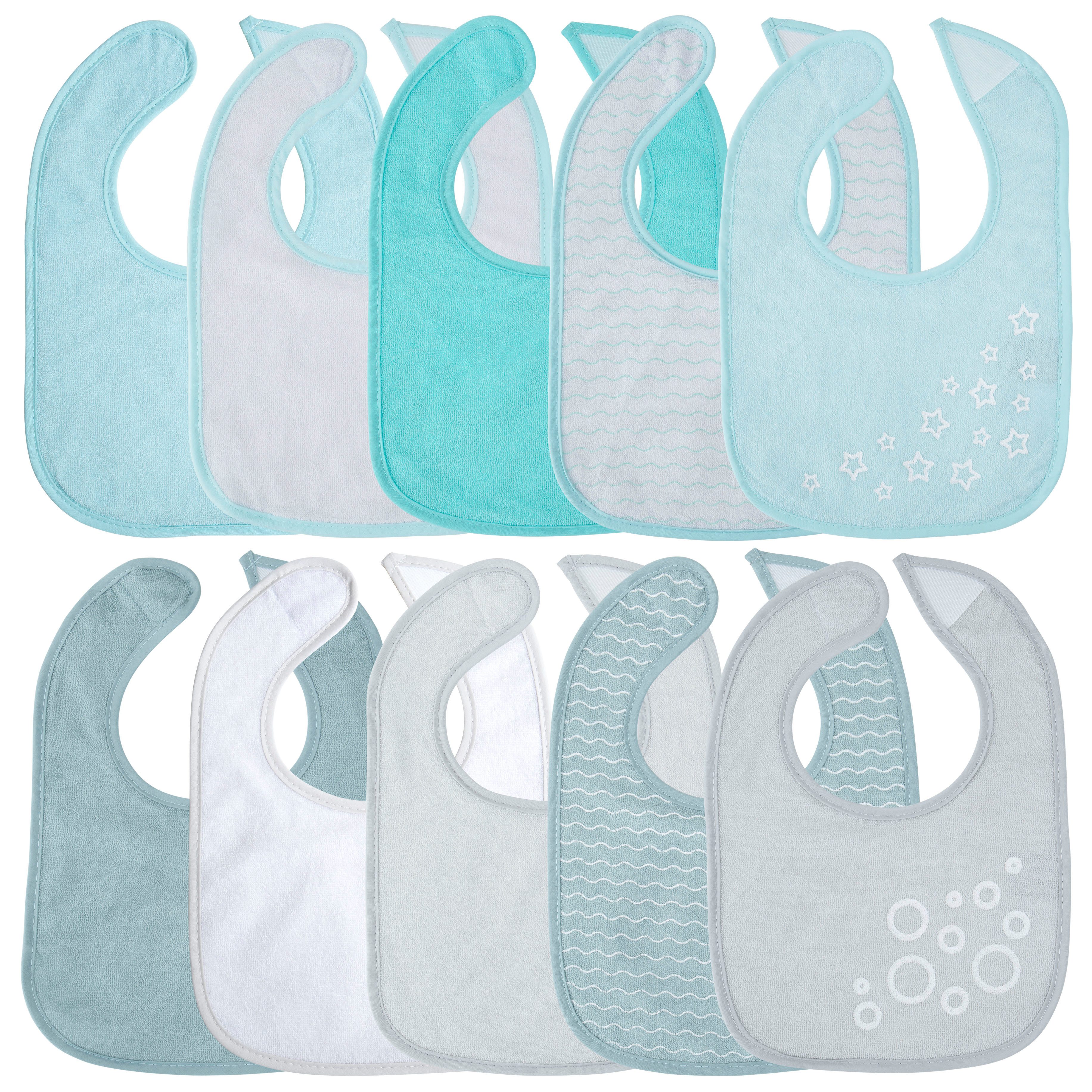 BIECO Lätzchen Bieco Baby Lätzchen 10er Pack Baby Lätzchen Wasserdicht Schlabberlatz